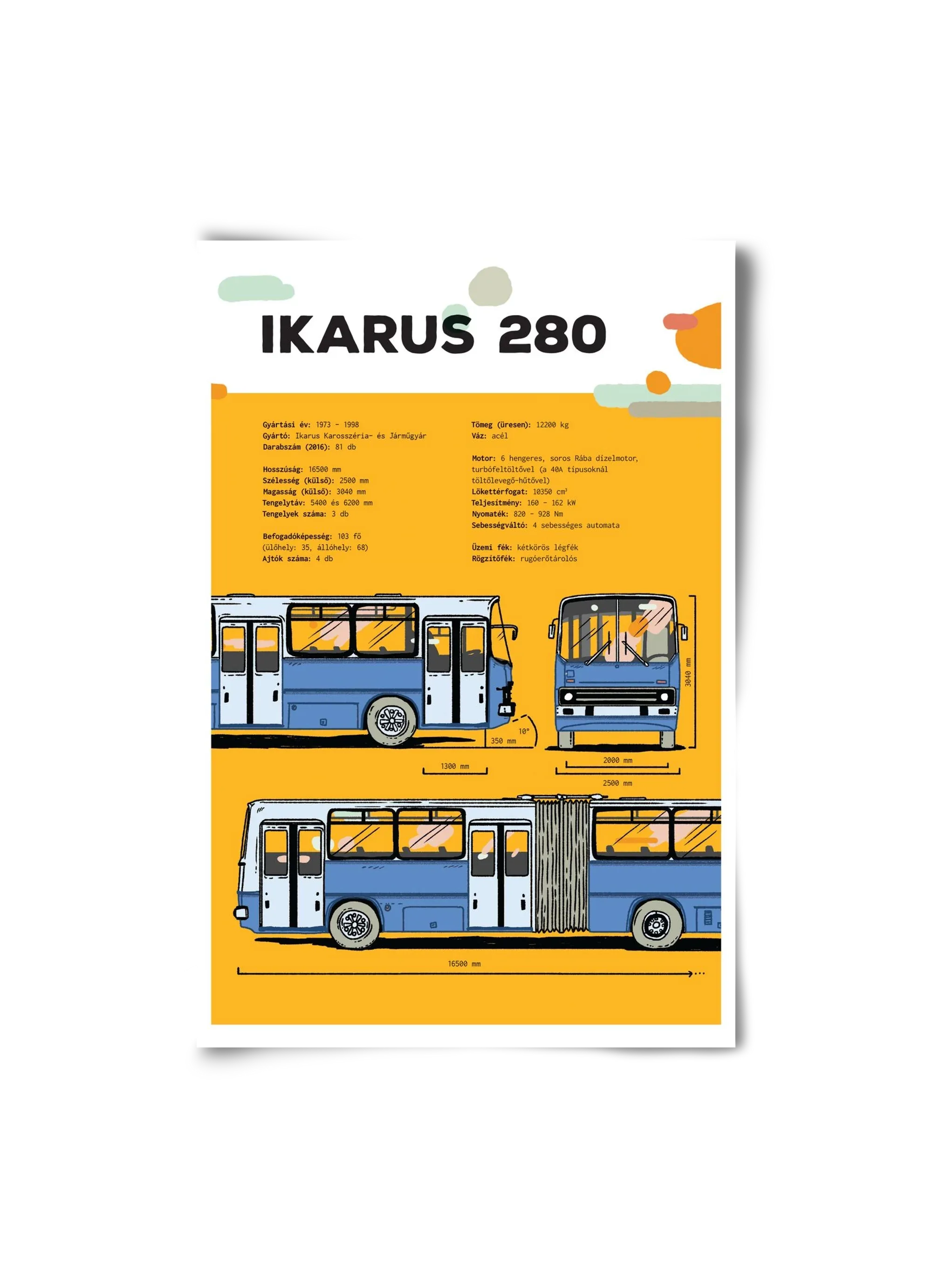 Ikarus 280 jellegrajz - artbridge