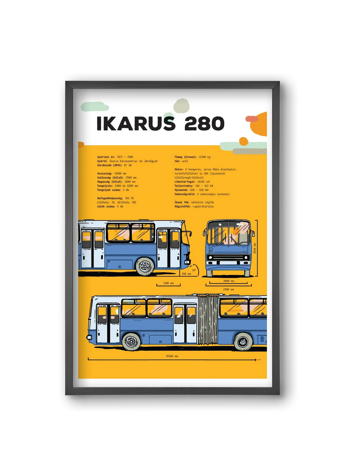 Ikarus 280 jellegrajz - artbridge