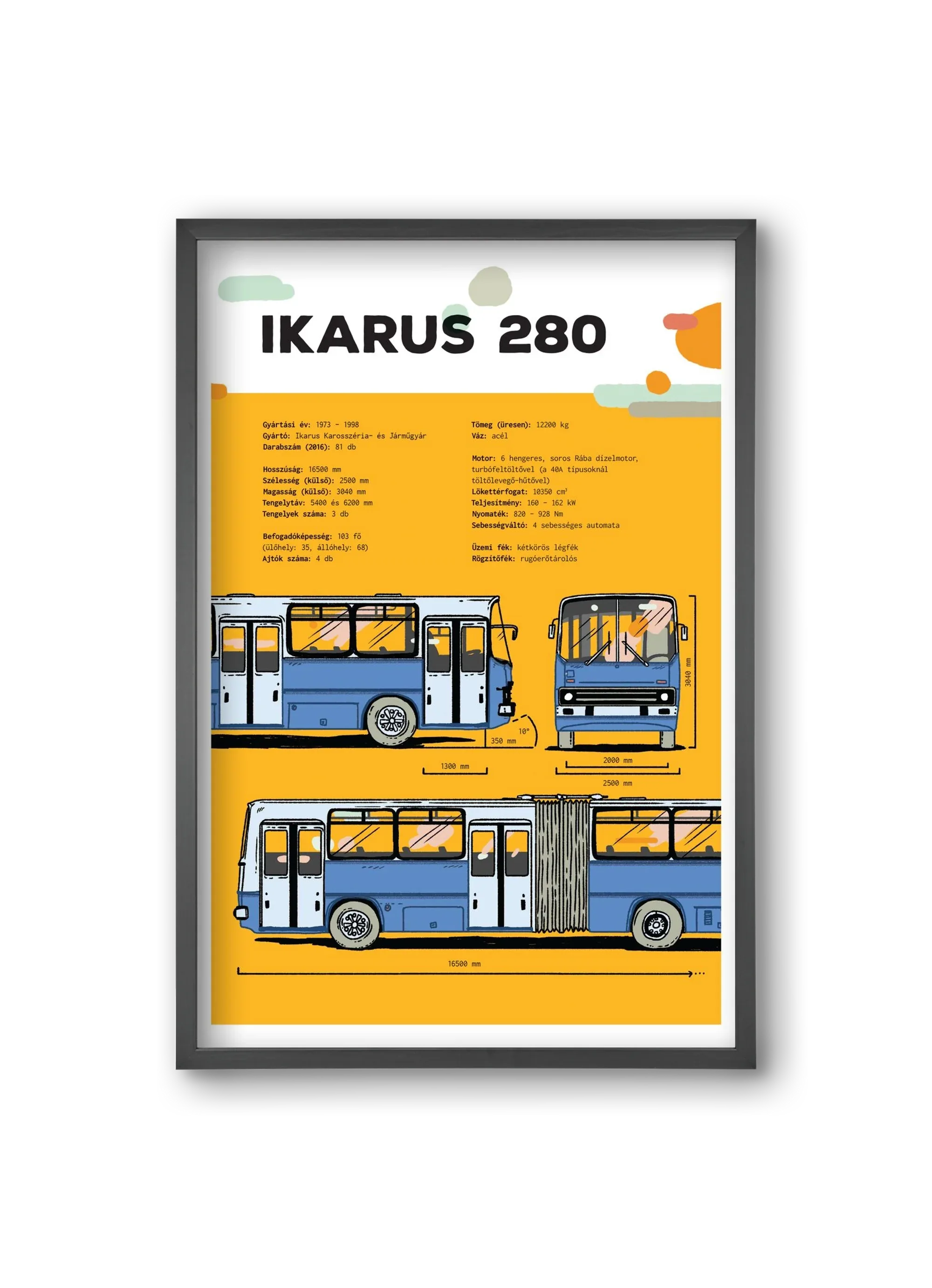 Ikarus 280 jellegrajz - artbridge