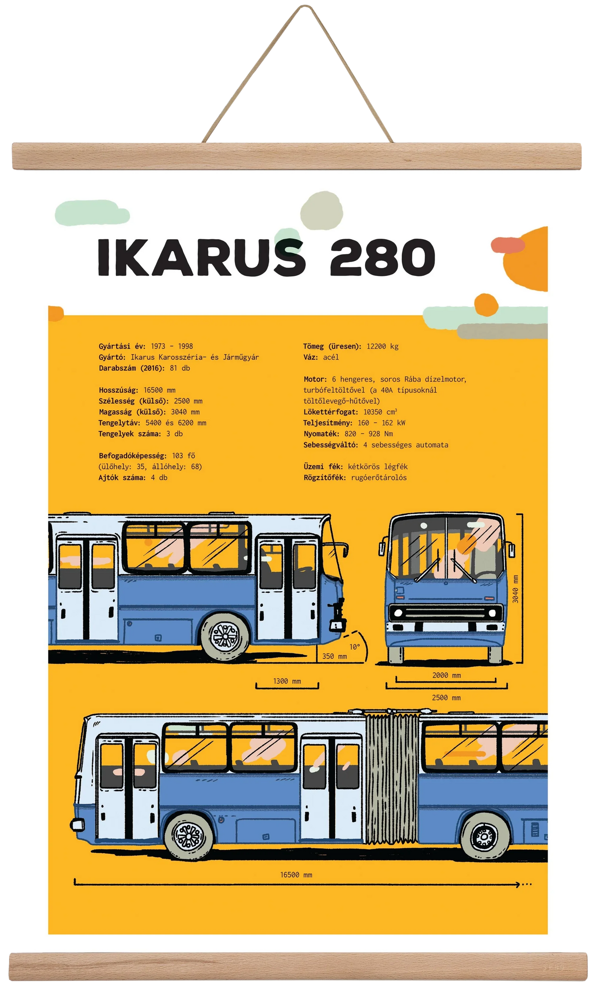 Ikarus 280 jellegrajz - artbridge