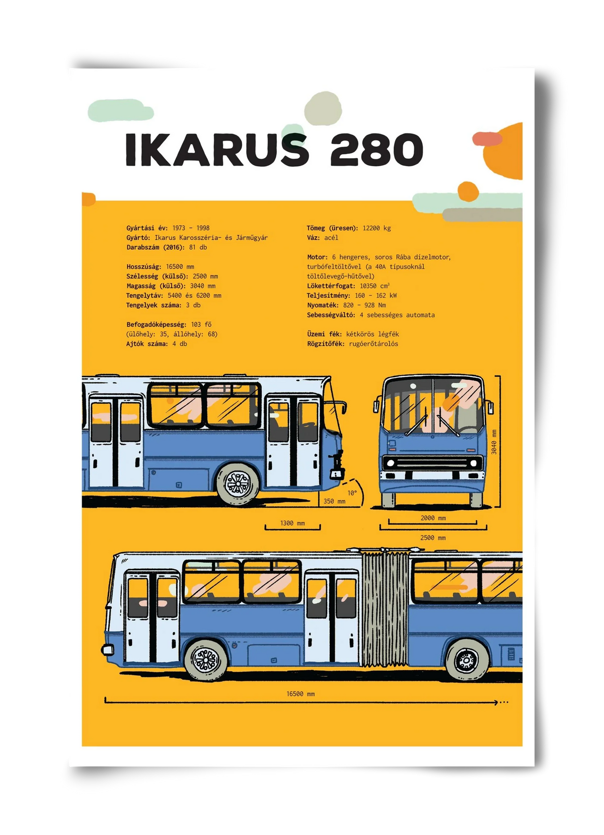 Ikarus 280 jellegrajz - artbridge