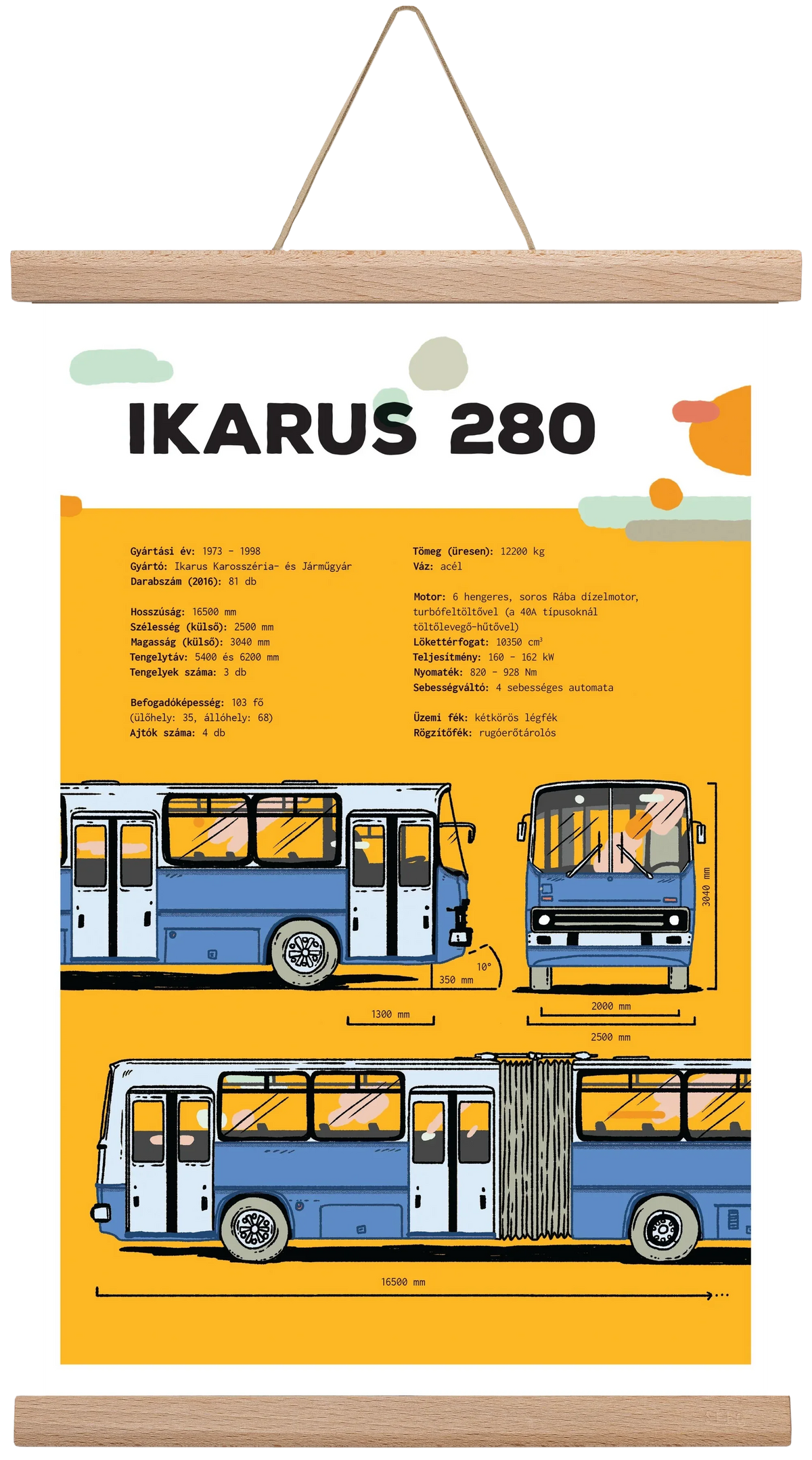 Ikarus 280 jellegrajz - artbridge
