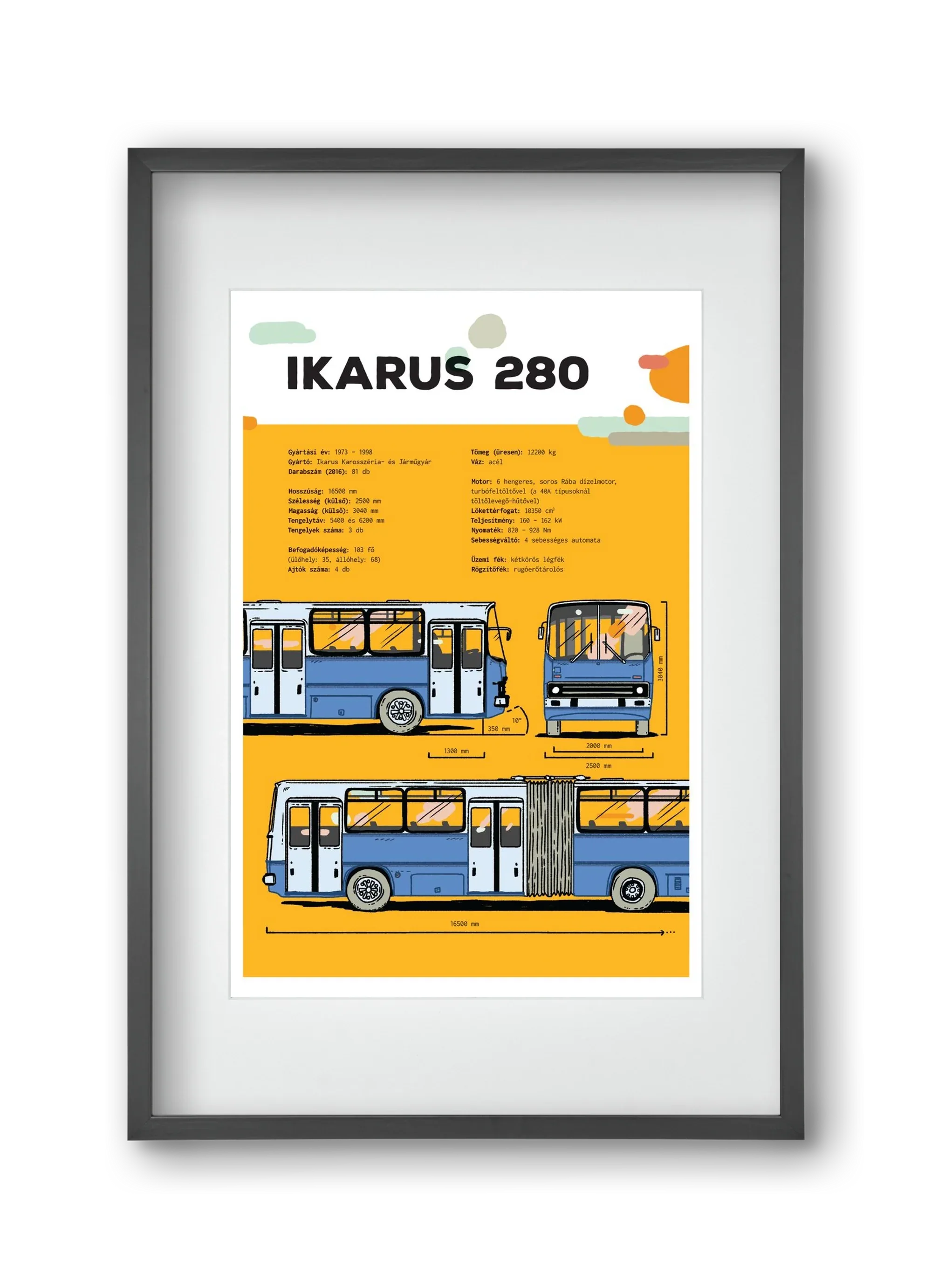 Ikarus 280 jellegrajz - artbridge