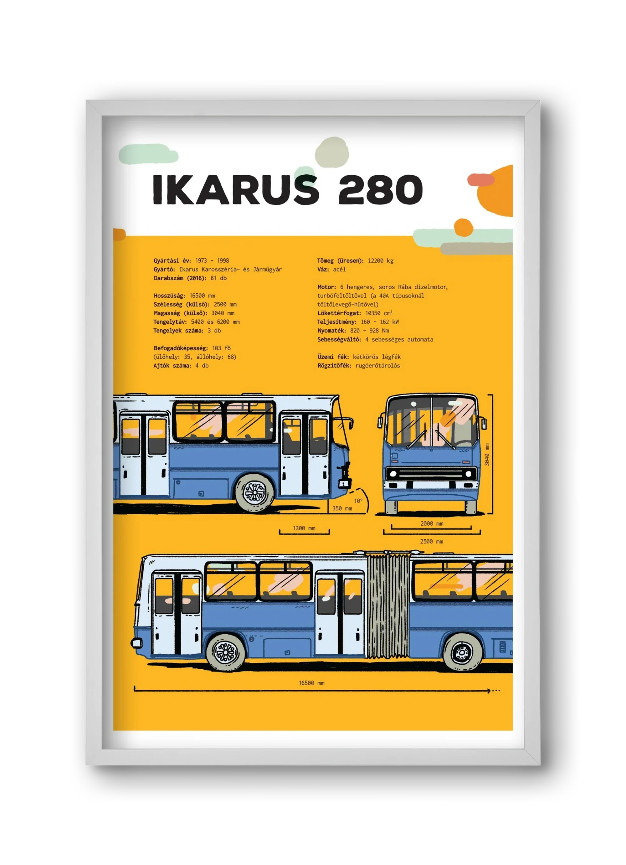 Ikarus 280 jellegrajz - artbridge
