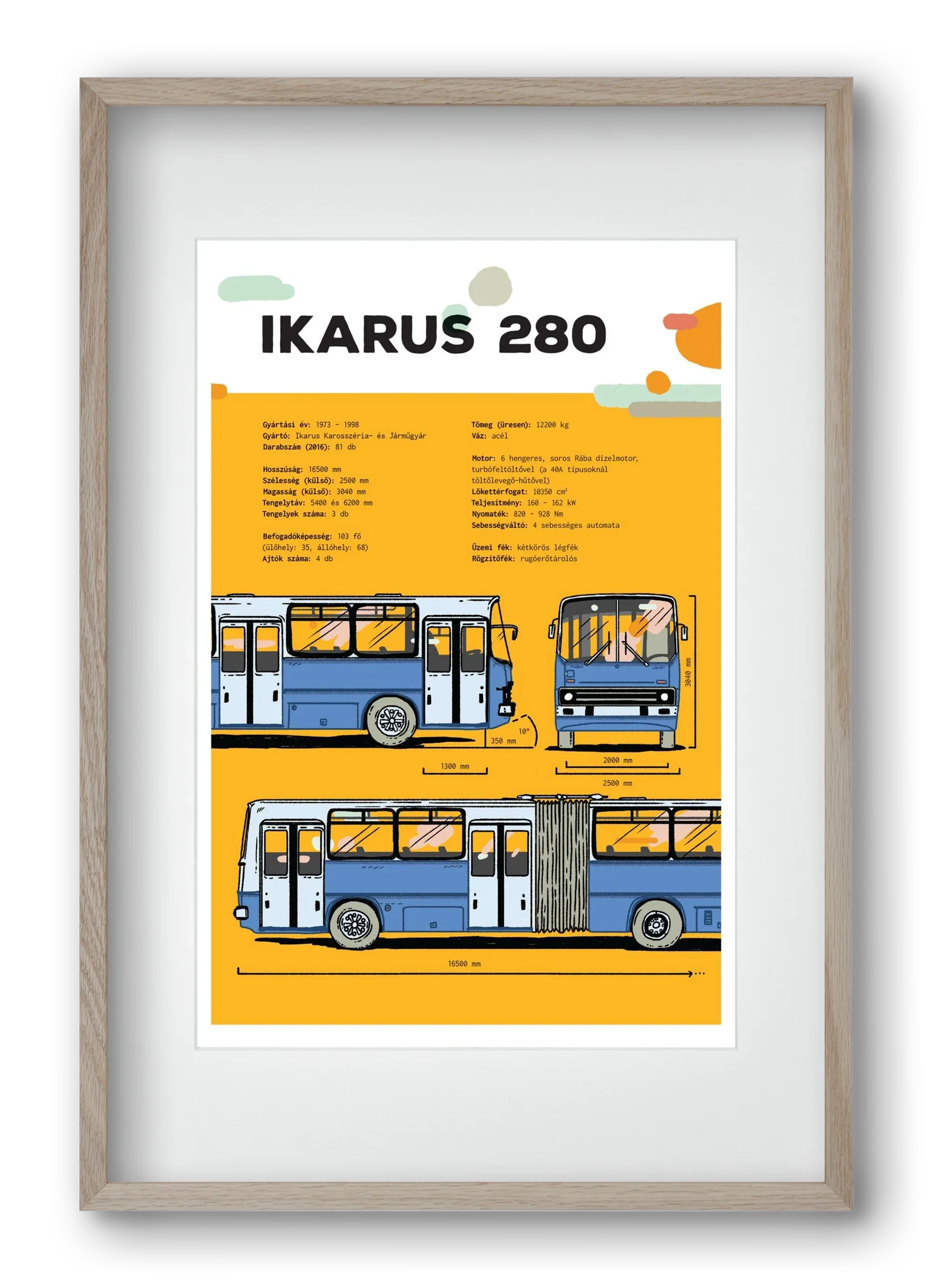 Ikarus 280 jellegrajz - artbridge