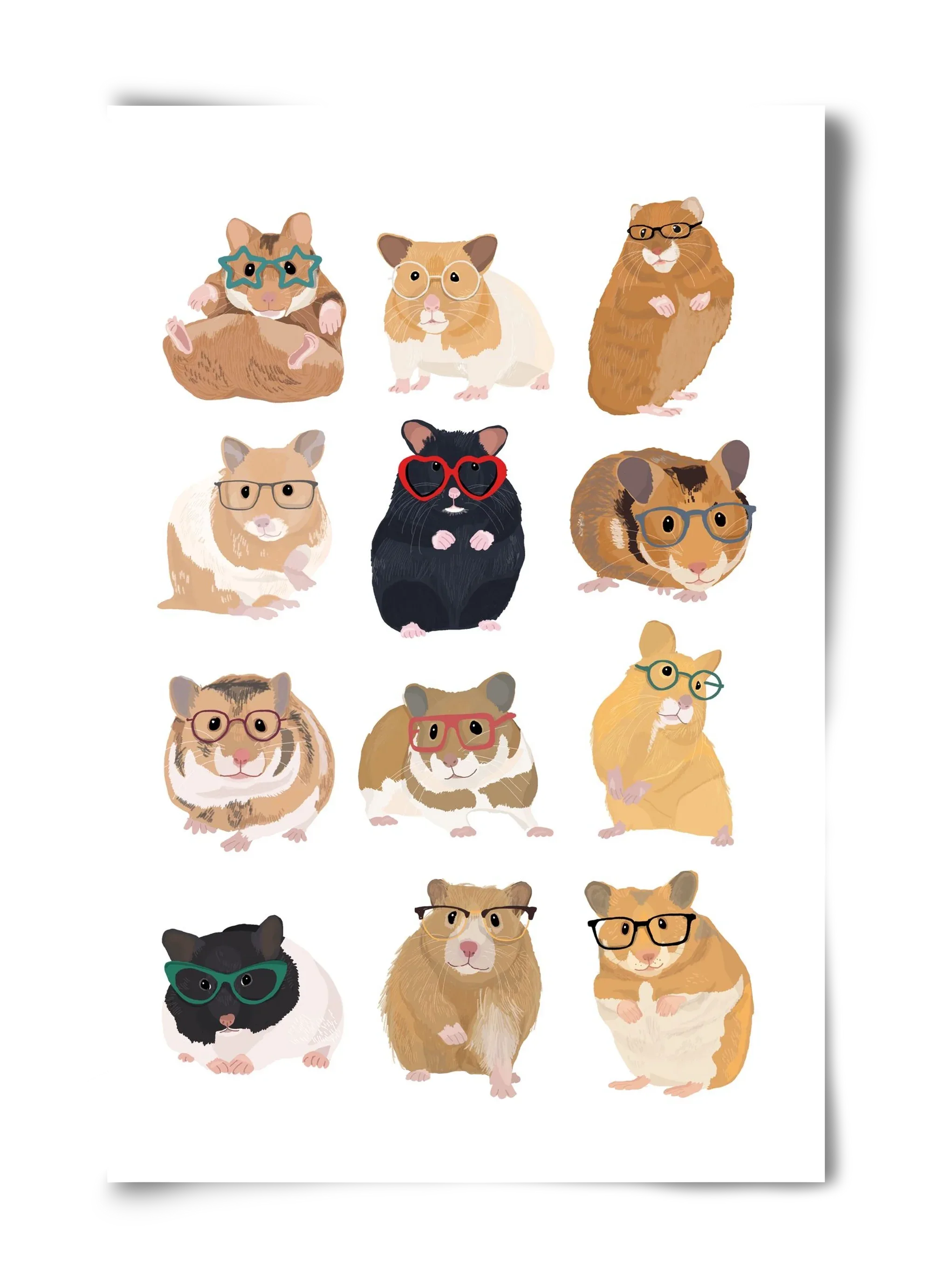Hamster in glasses - artbridge