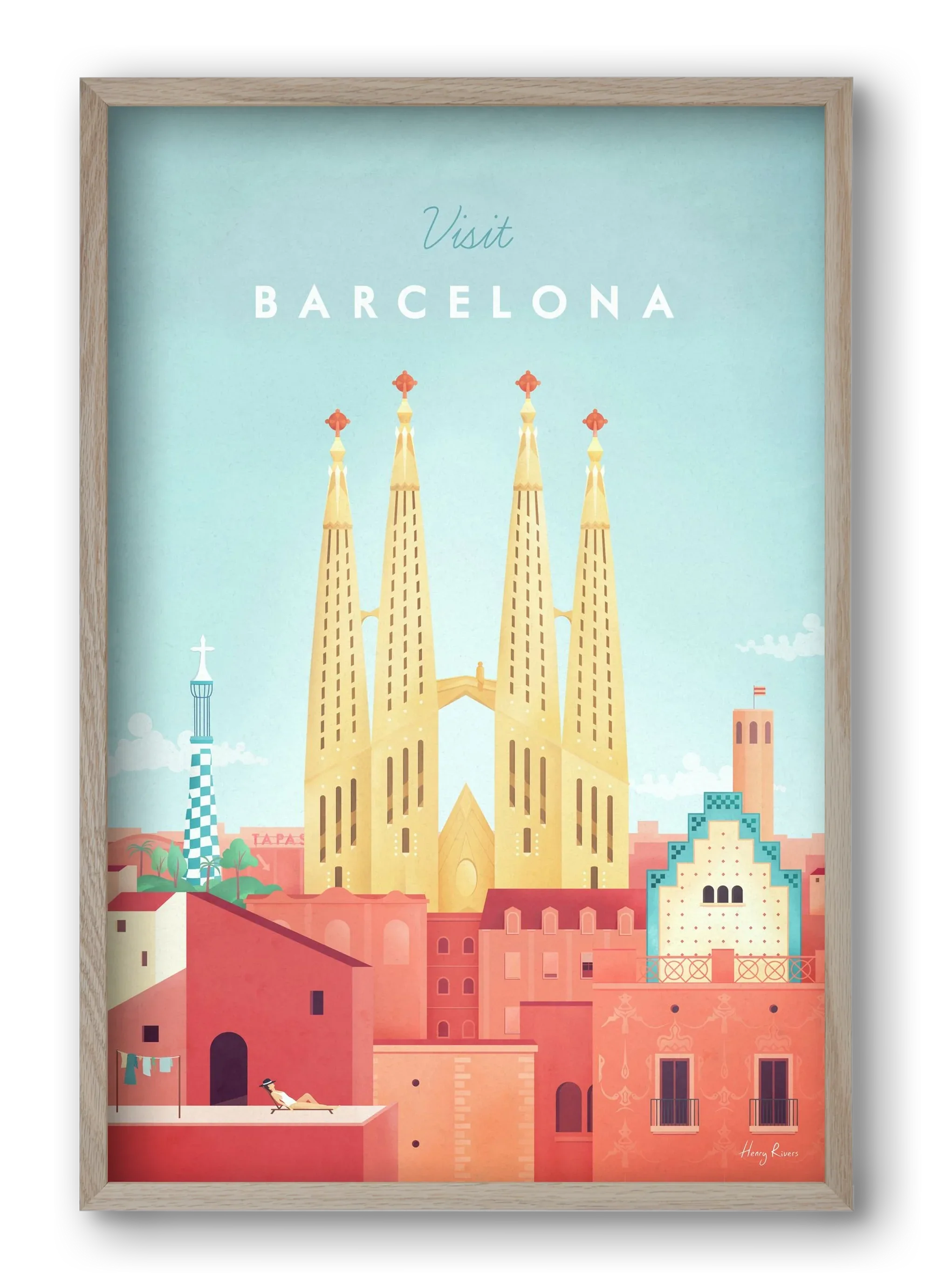 Barcelona Travel Poster - artbridge