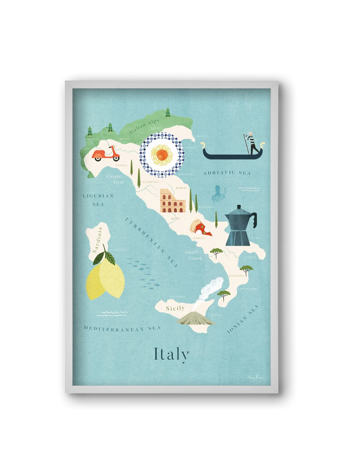 Italy Map - artbridge