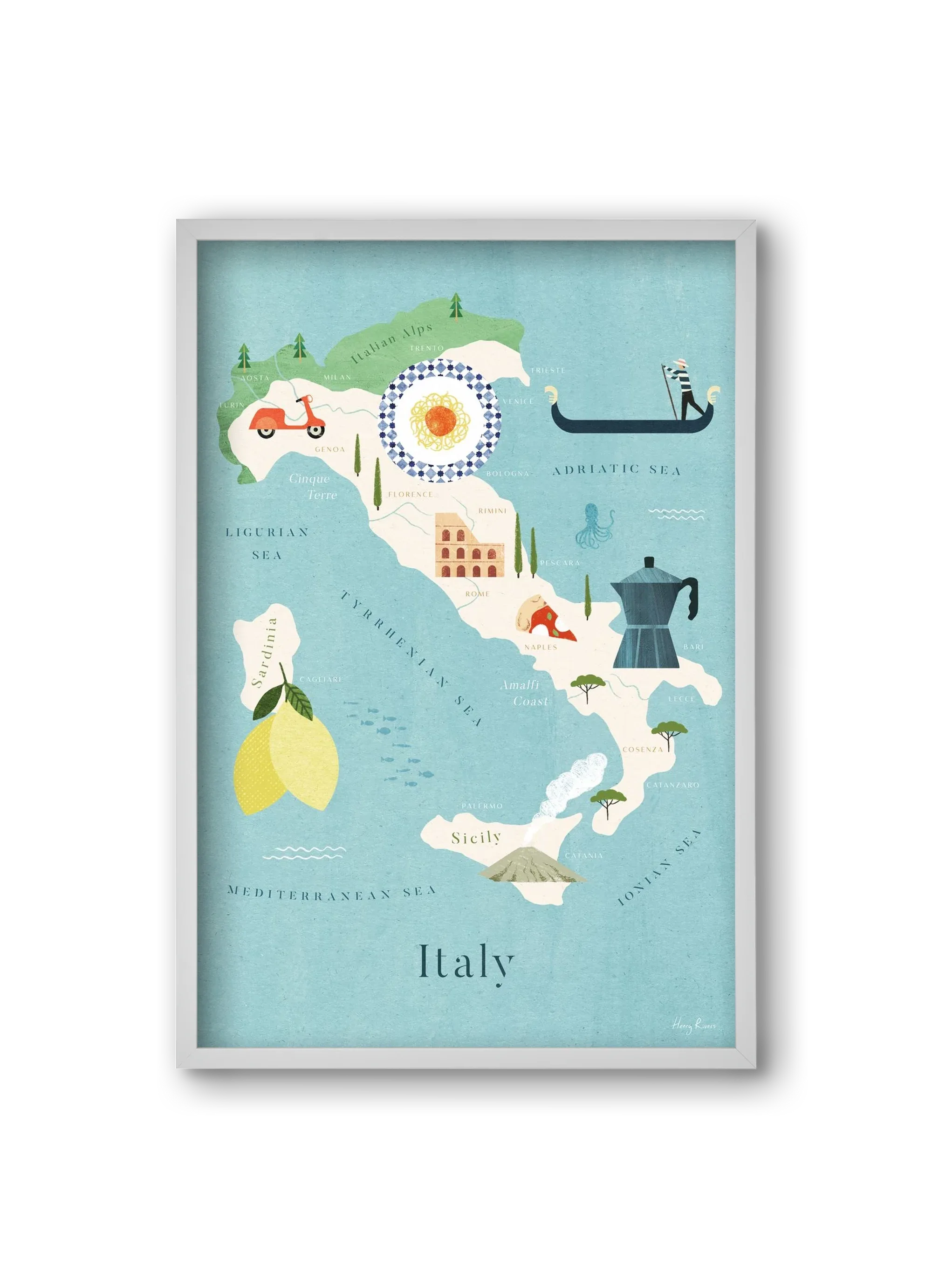 Italy Map - artbridge