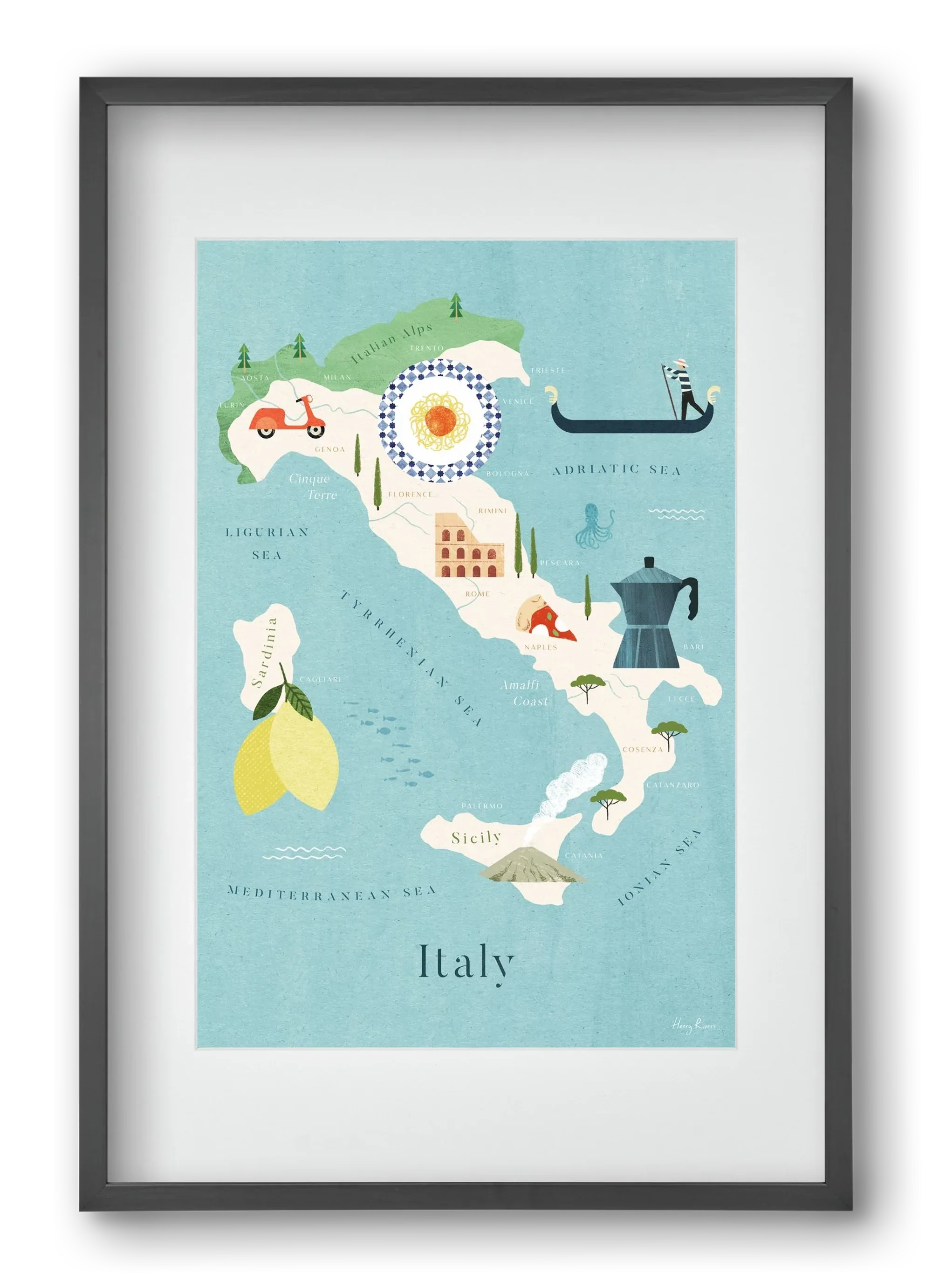 Italy Map - artbridge