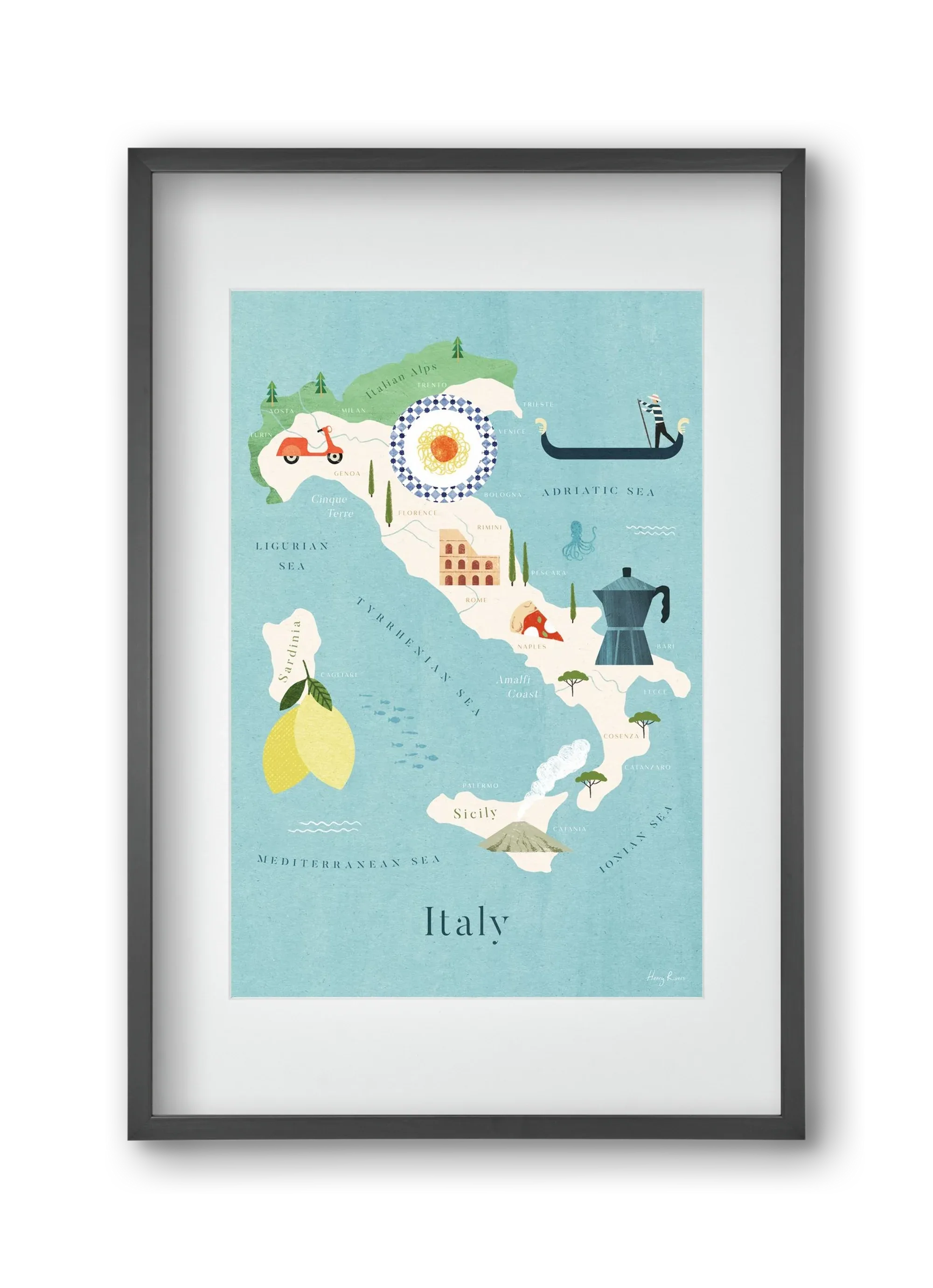 Italy Map - artbridge