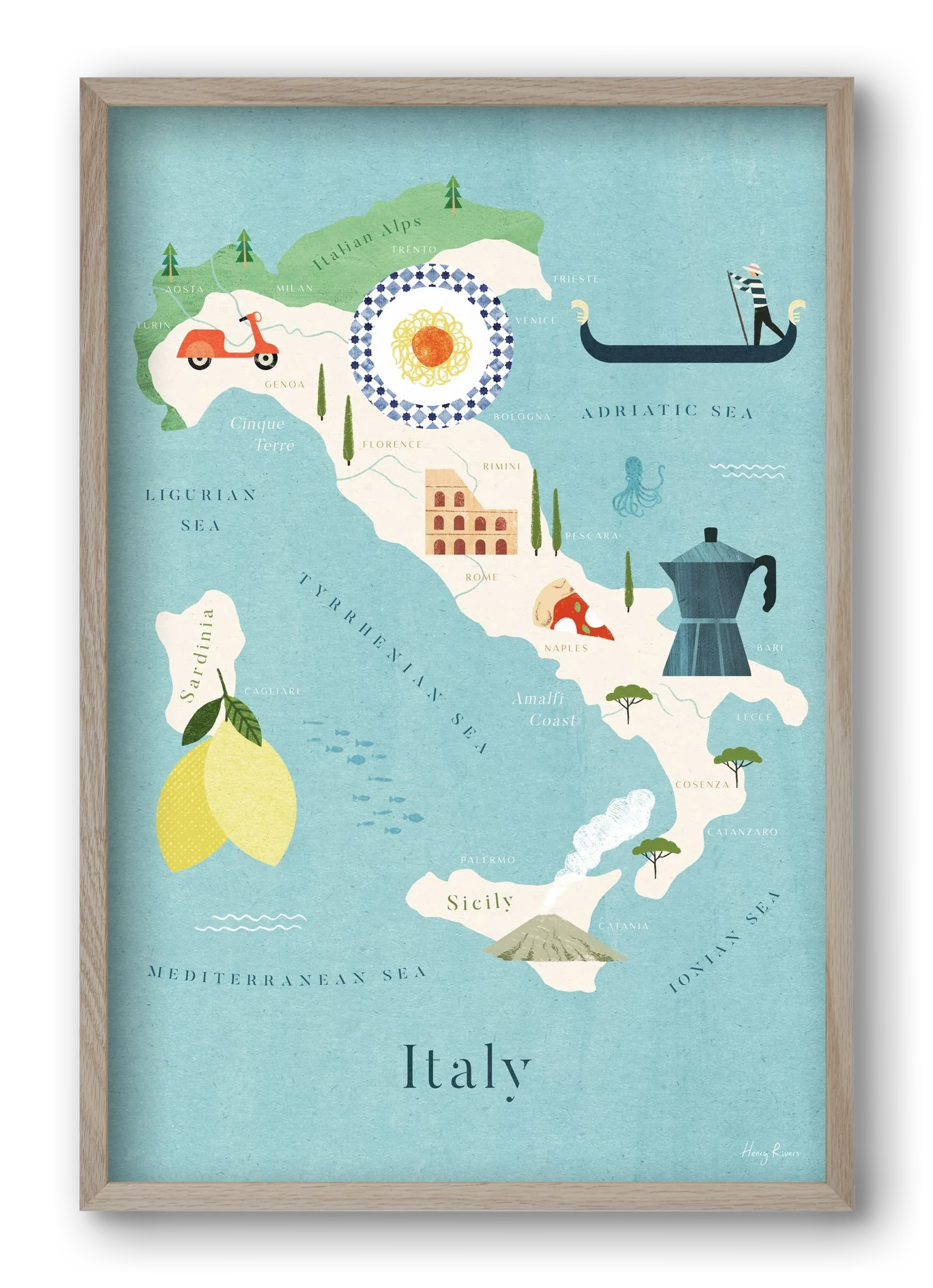 Italy Map - artbridge