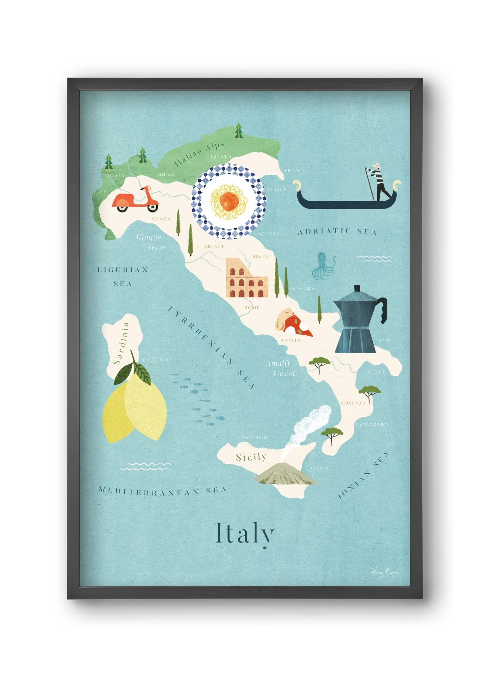 Italy Map - artbridge