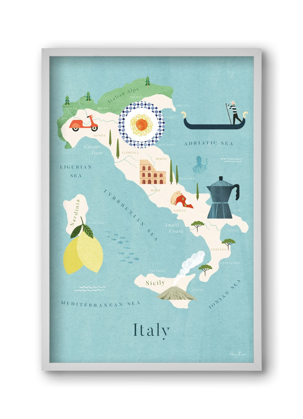 Italy Map - artbridge