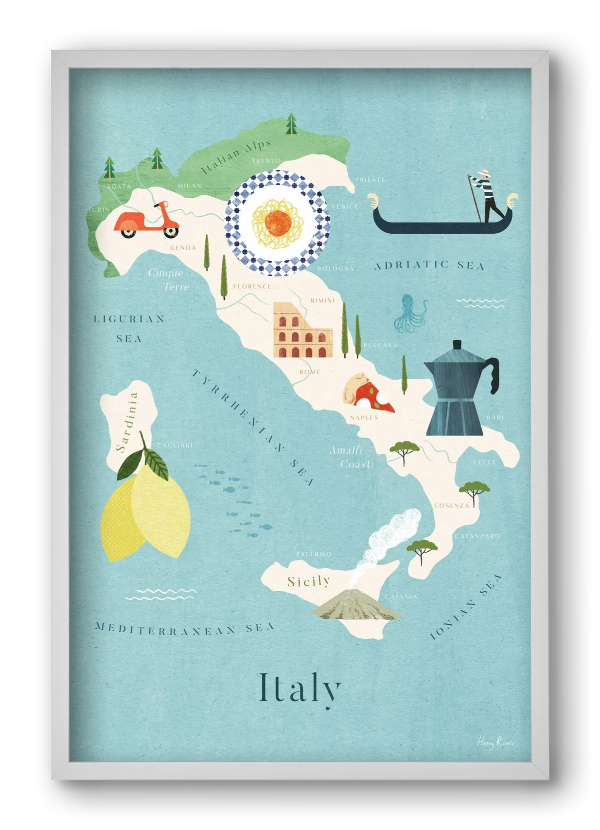 Italy Map - artbridge