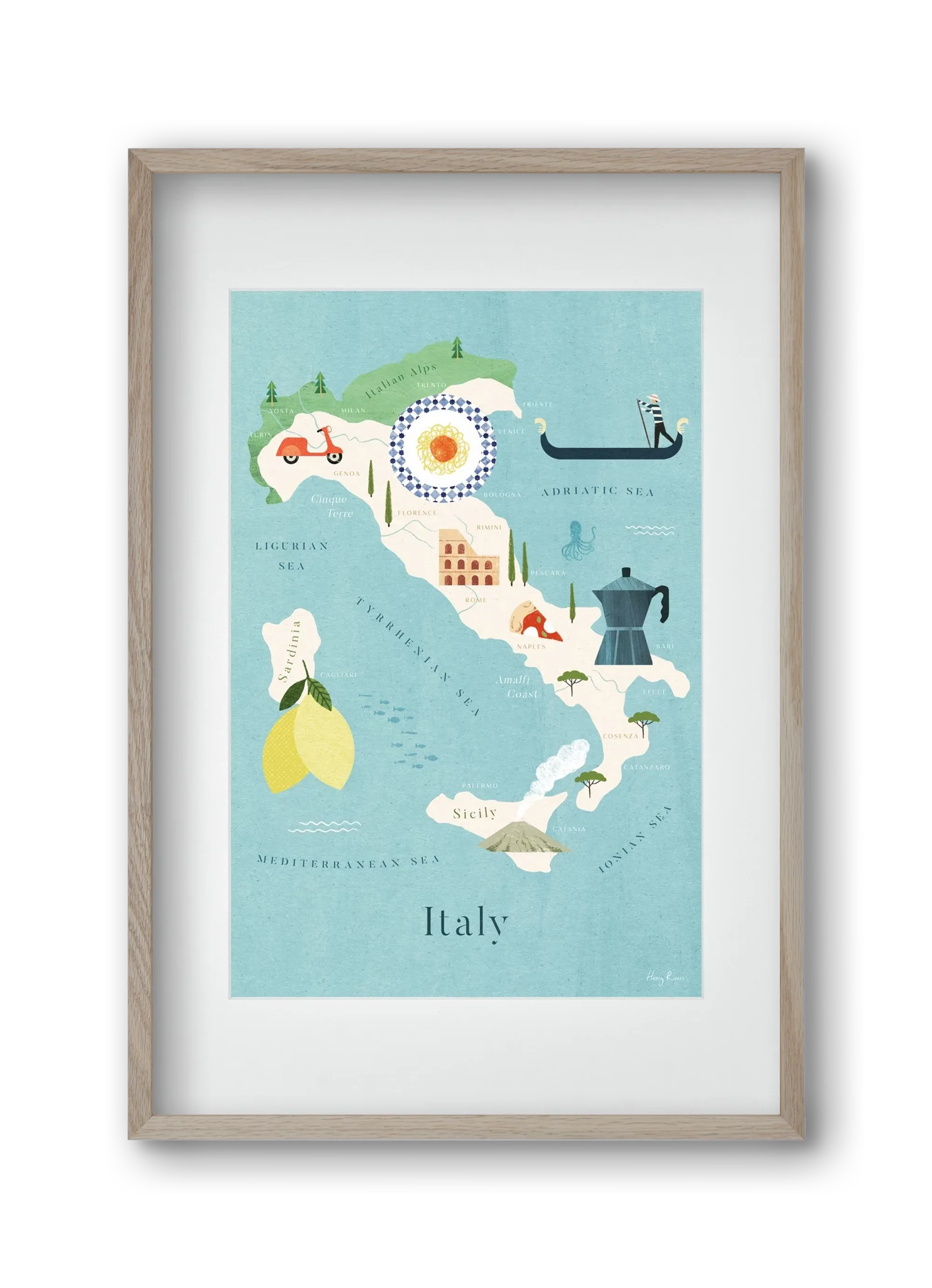 Italy Map - artbridge