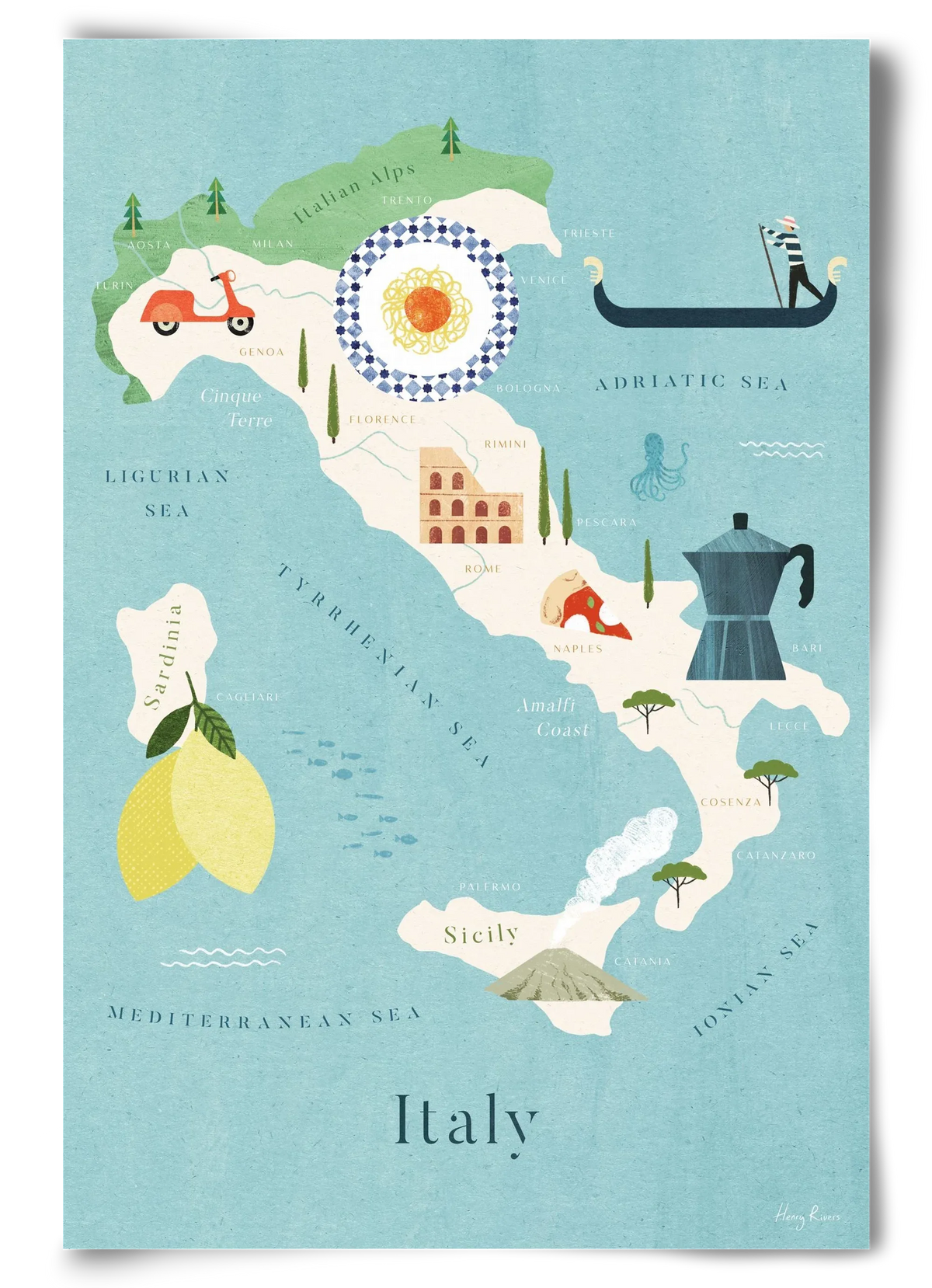 Italy Map - artbridge