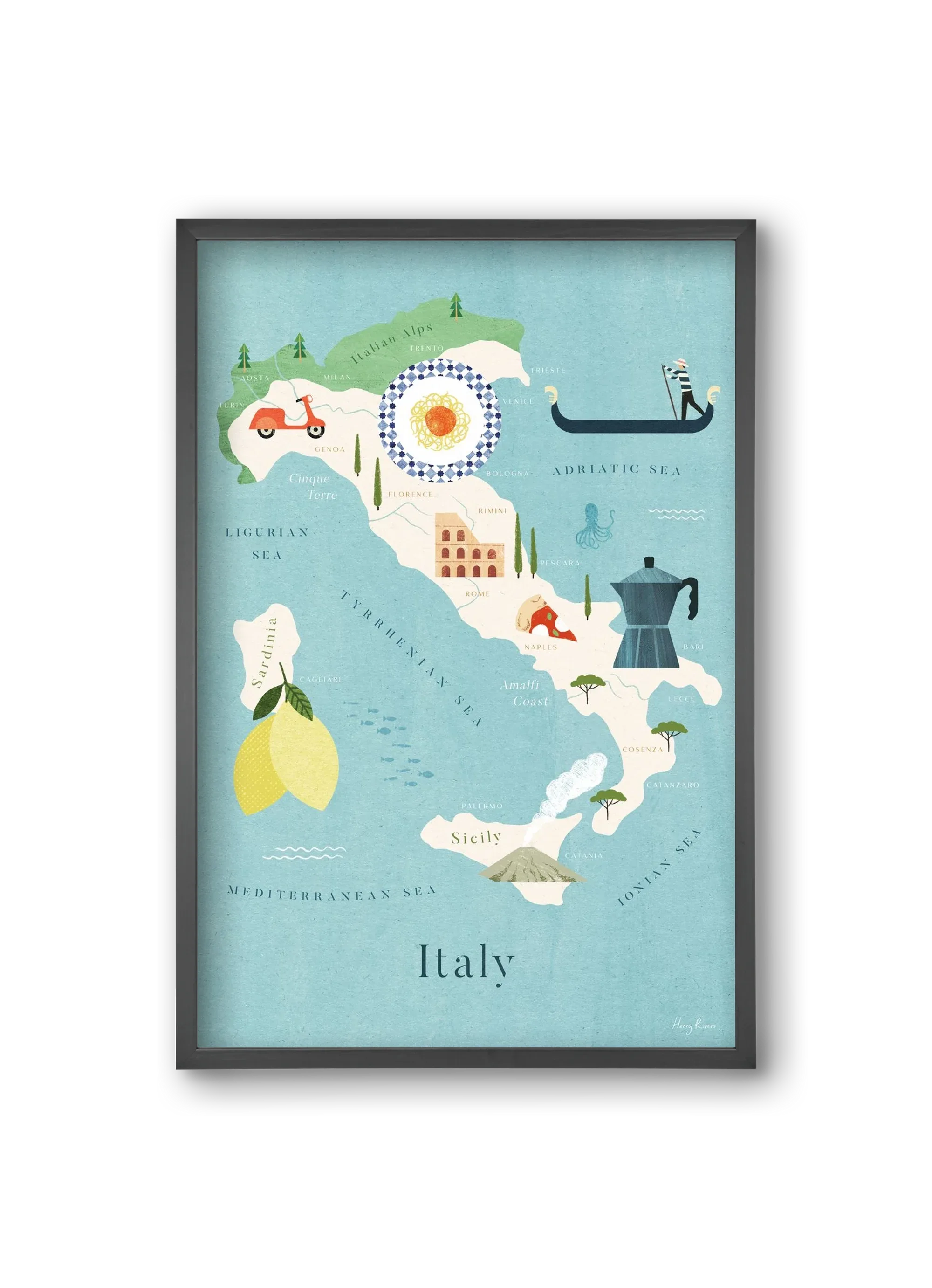 Italy Map - artbridge