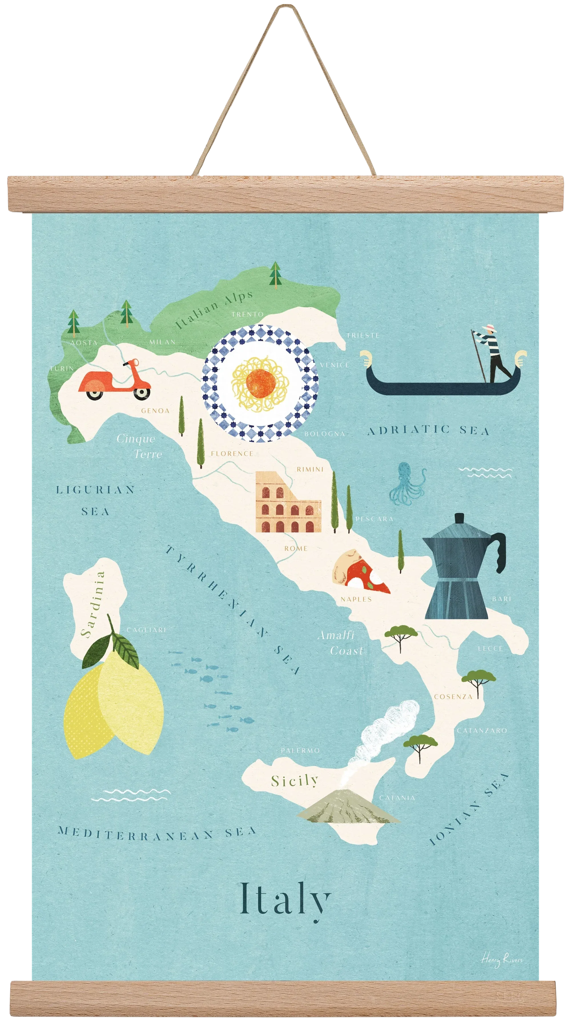 Italy Map - artbridge