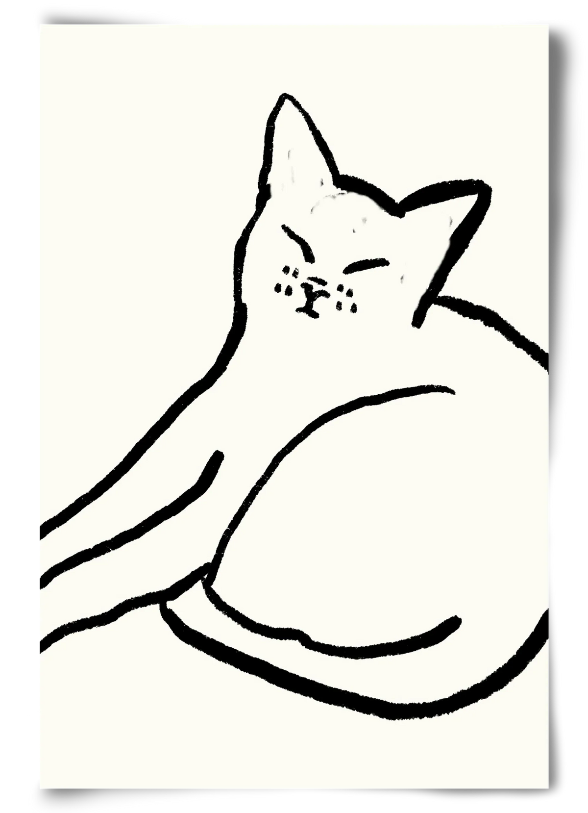 Good Morning Monochrome Cat - artbridge