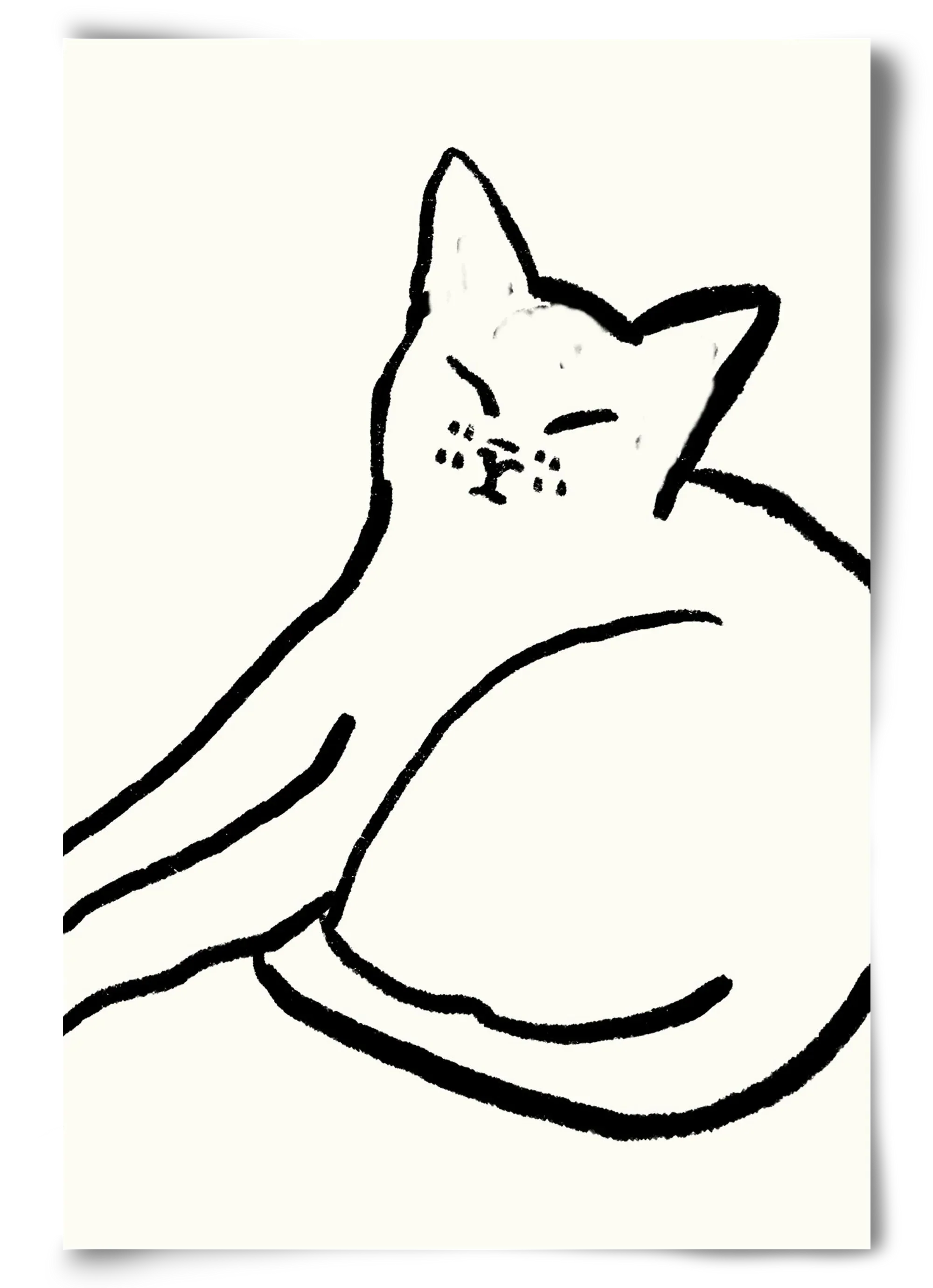 Good Morning Monochrome Cat - artbridge