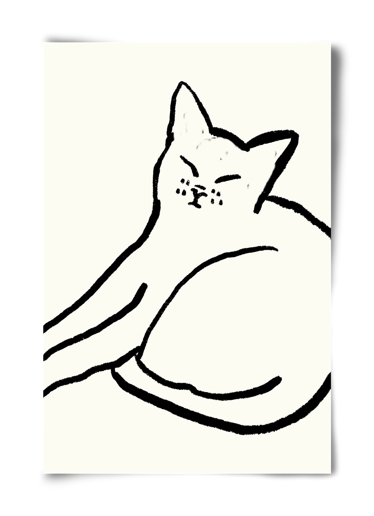 Good Morning Monochrome Cat - artbridge