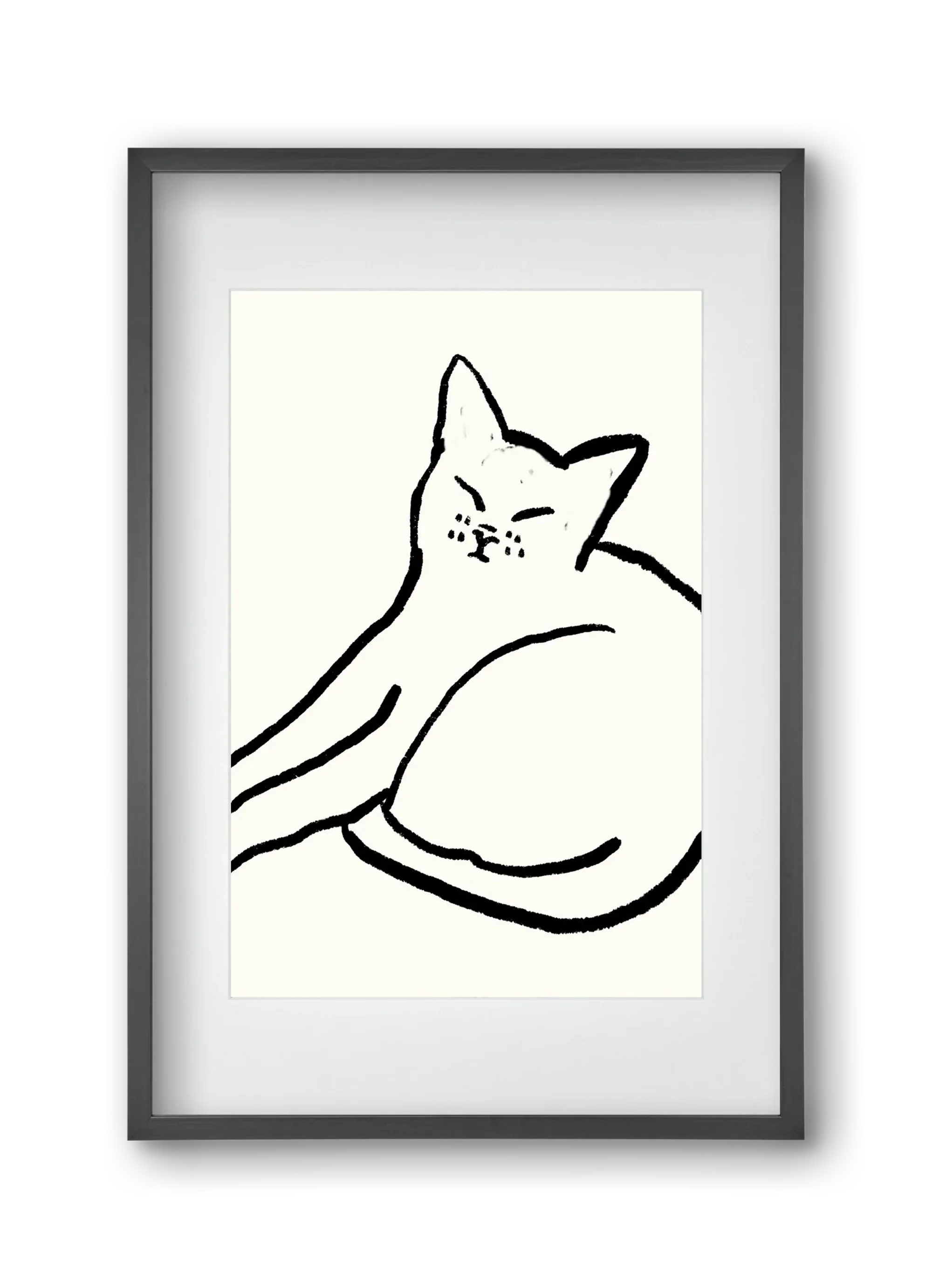 Good Morning Monochrome Cat - artbridge