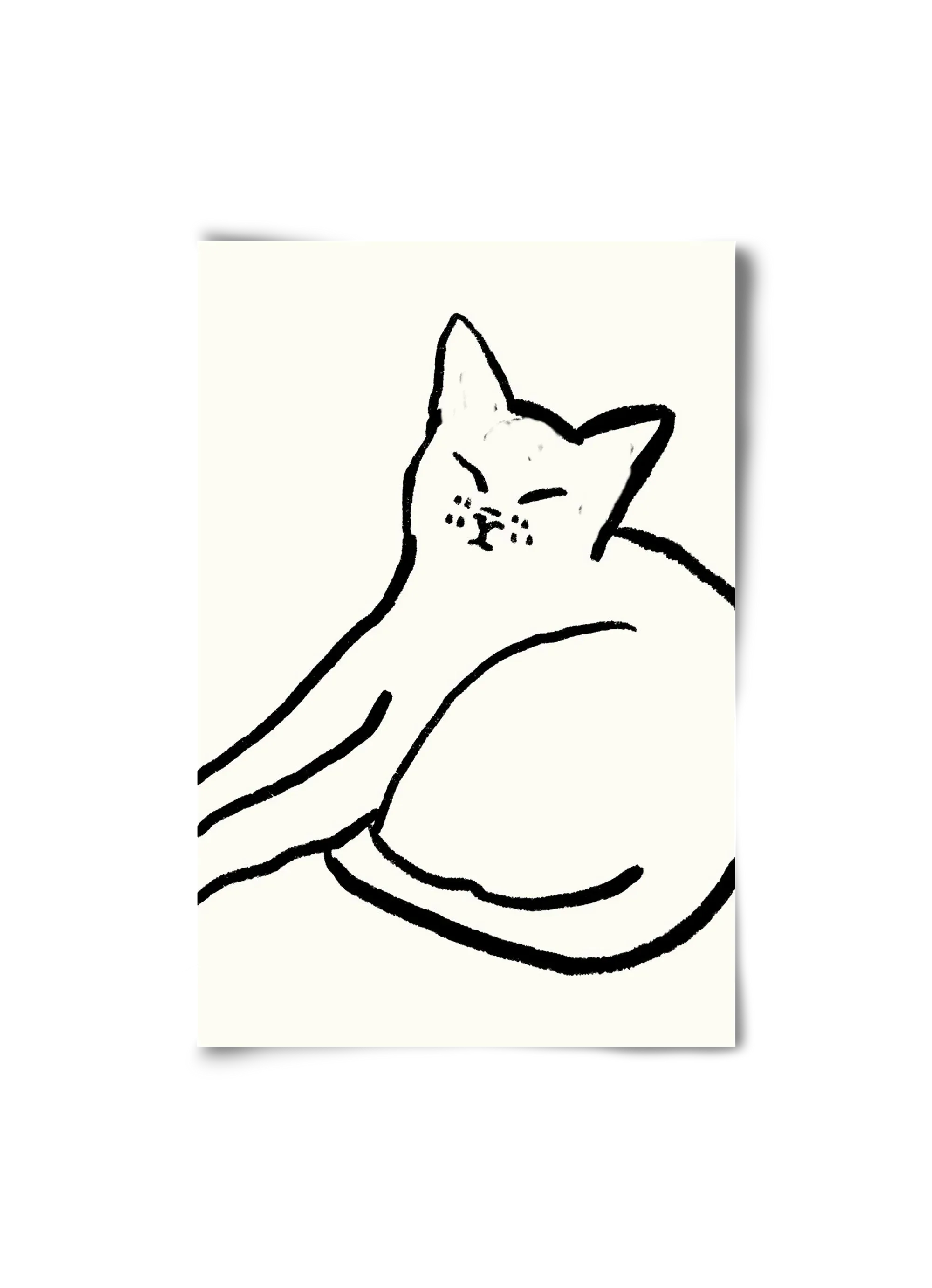Good Morning Monochrome Cat - artbridge