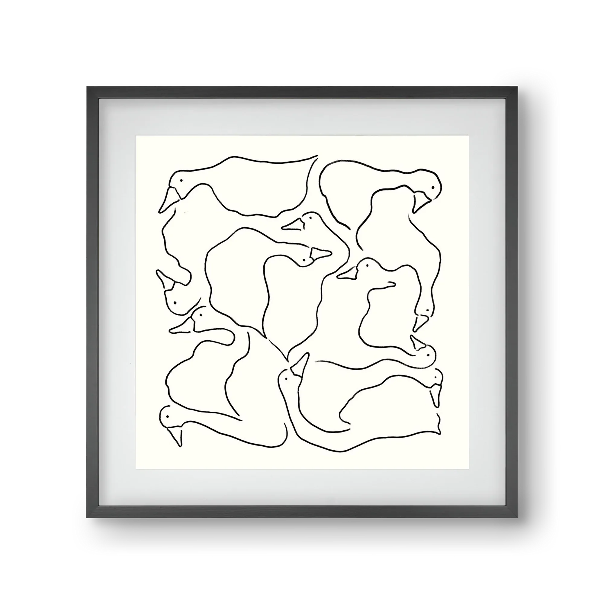 Duck Duck Goose in black and white - artbridge