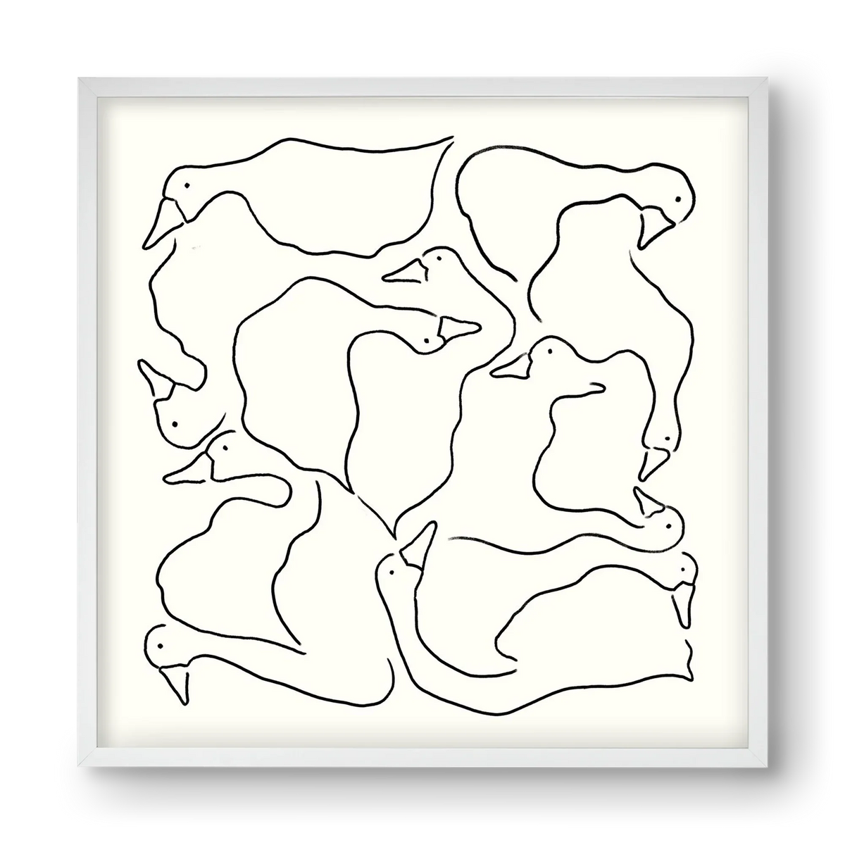 Duck Duck Goose in black and white - artbridge