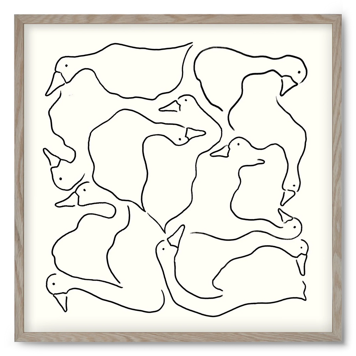 Duck Duck Goose in black and white - artbridge