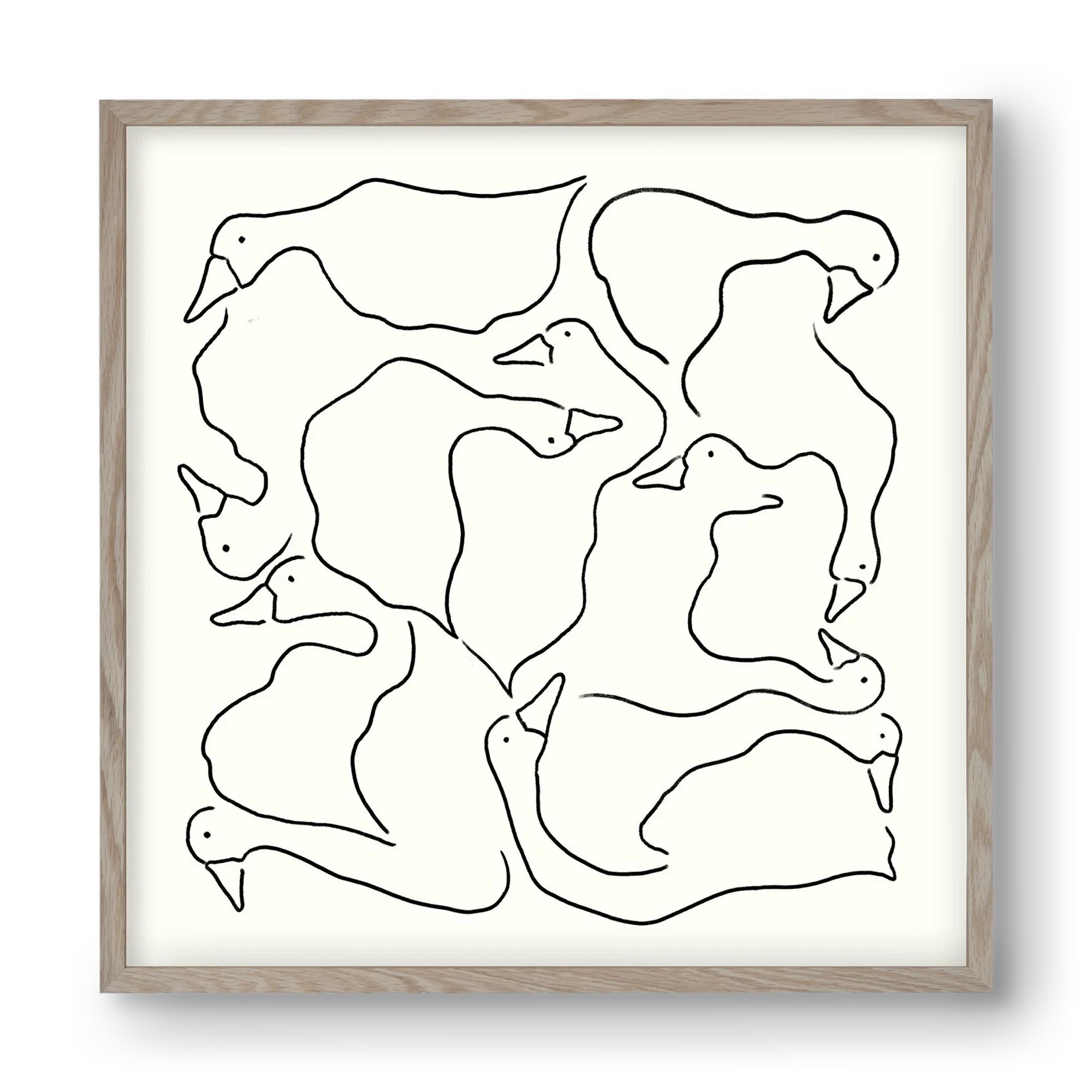 Duck Duck Goose in black and white - artbridge