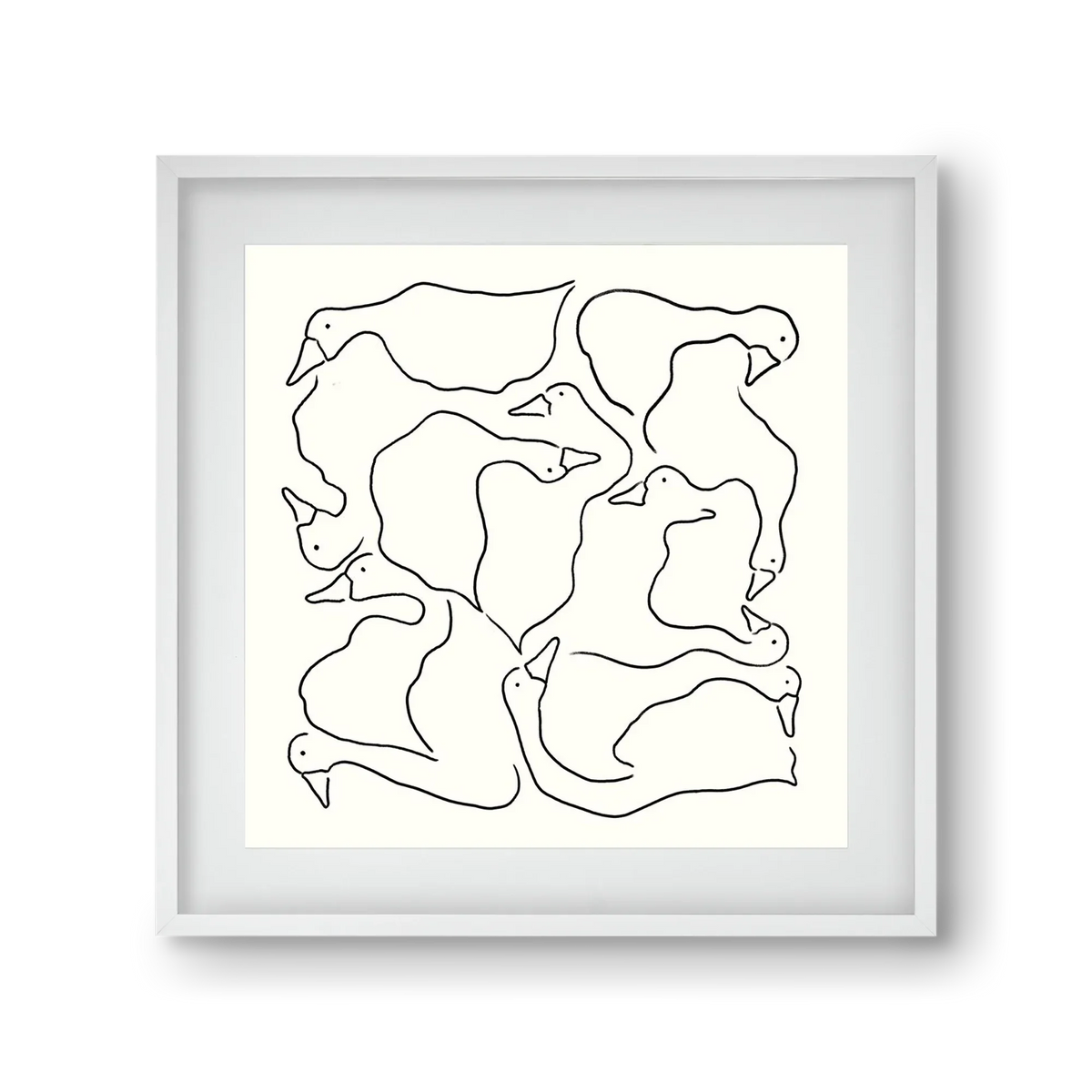 Duck Duck Goose in black and white - artbridge