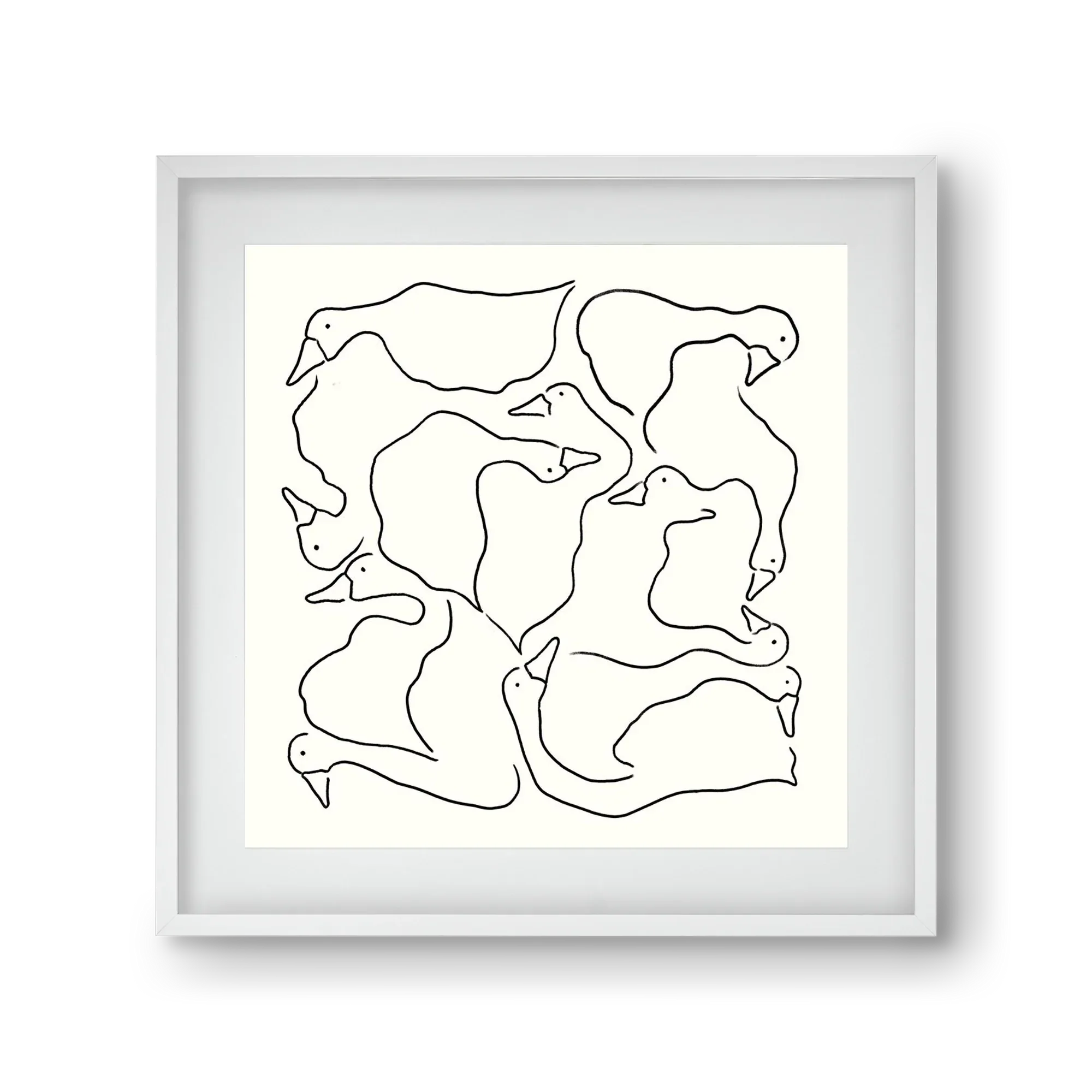 Duck Duck Goose in black and white - artbridge