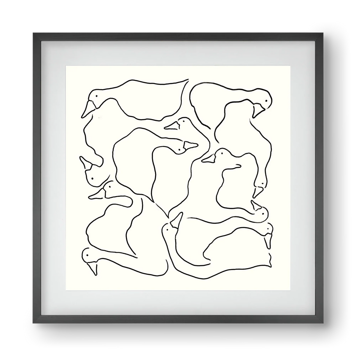 Duck Duck Goose in black and white - artbridge