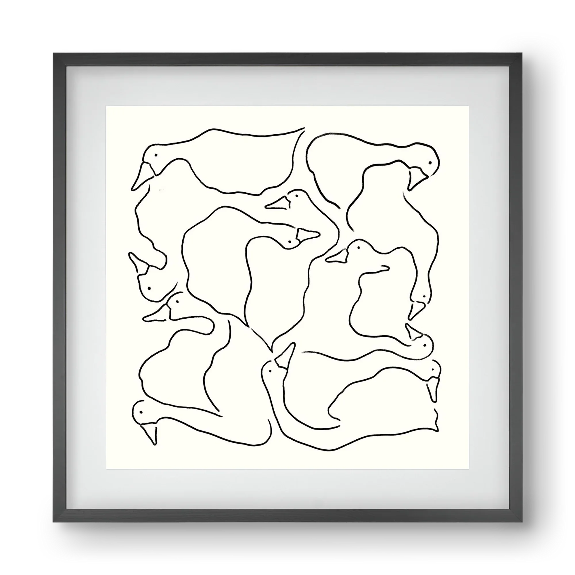 Duck Duck Goose in black and white - artbridge