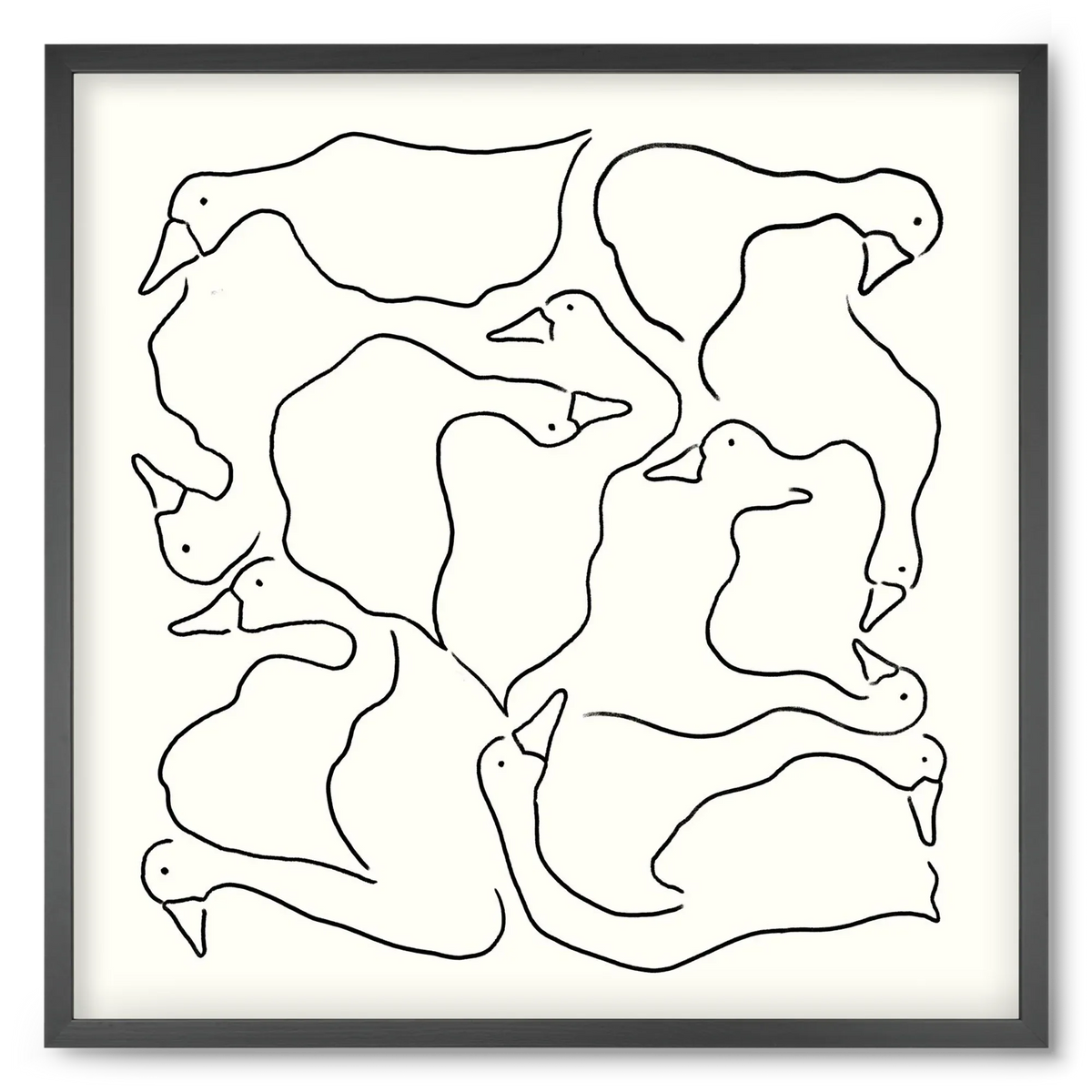 Duck Duck Goose in black and white - artbridge