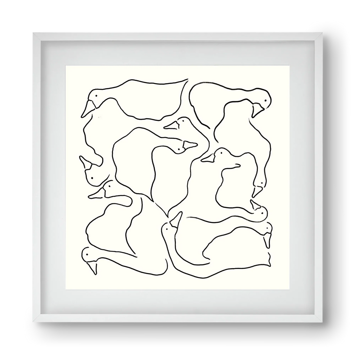 Duck Duck Goose in black and white - artbridge