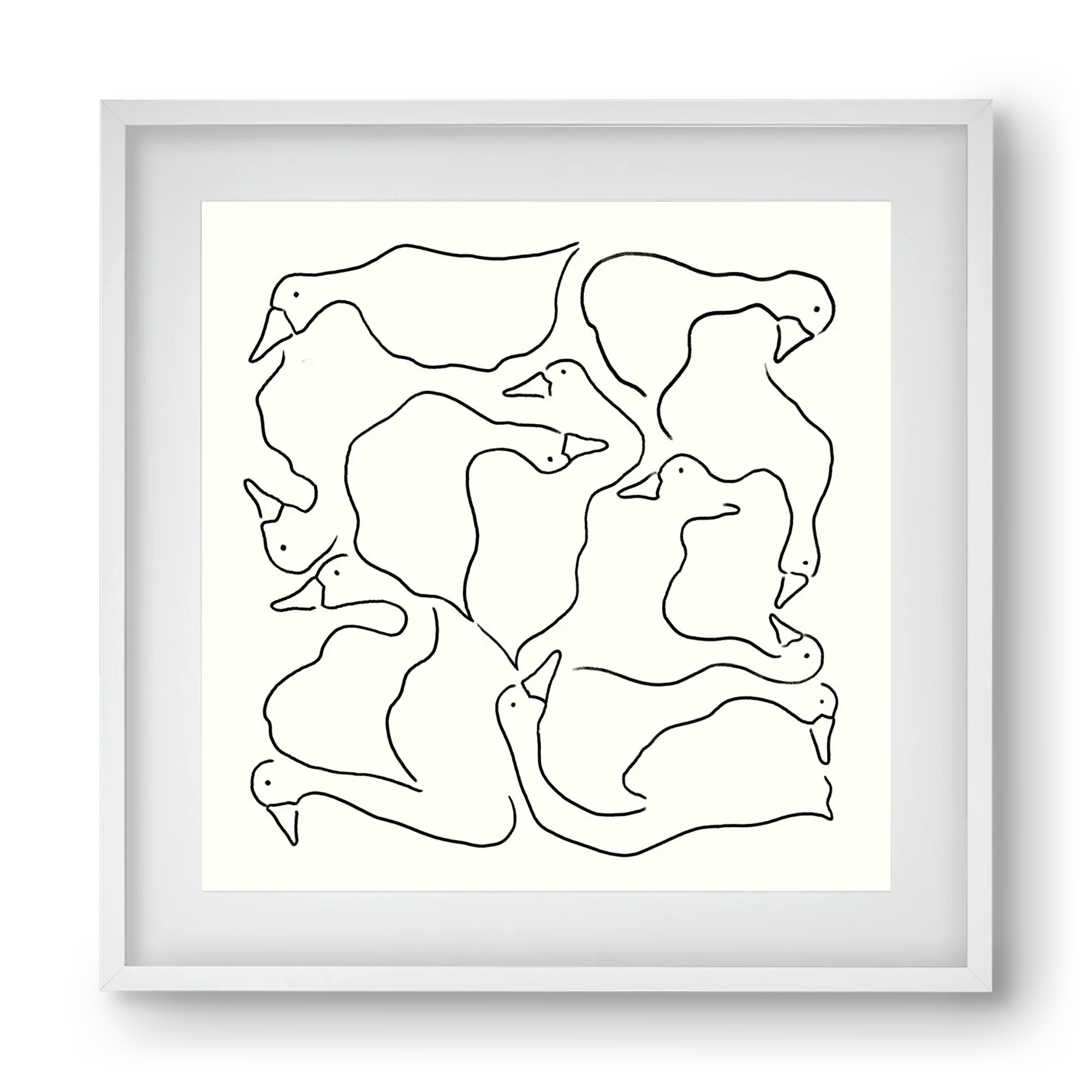 Duck Duck Goose in black and white - artbridge