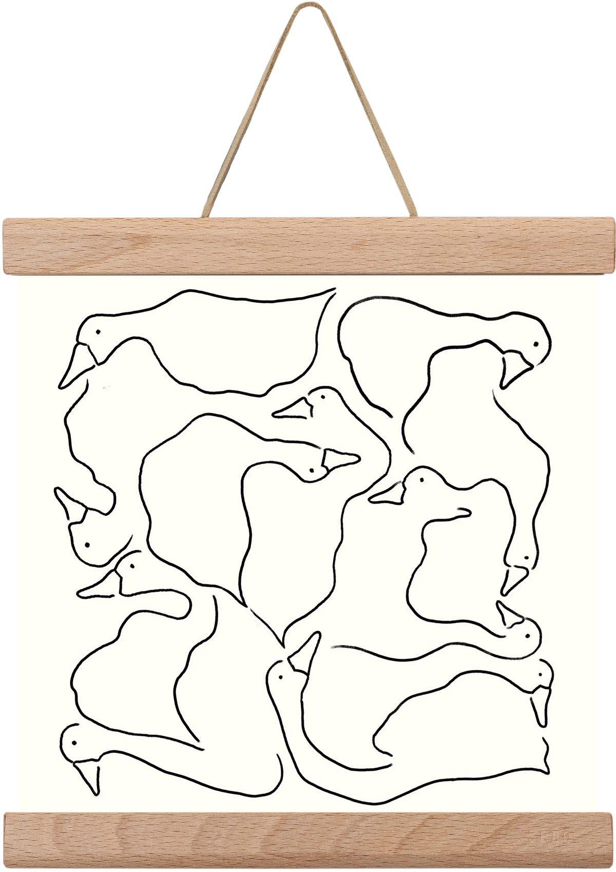 Duck Duck Goose in black and white - artbridge