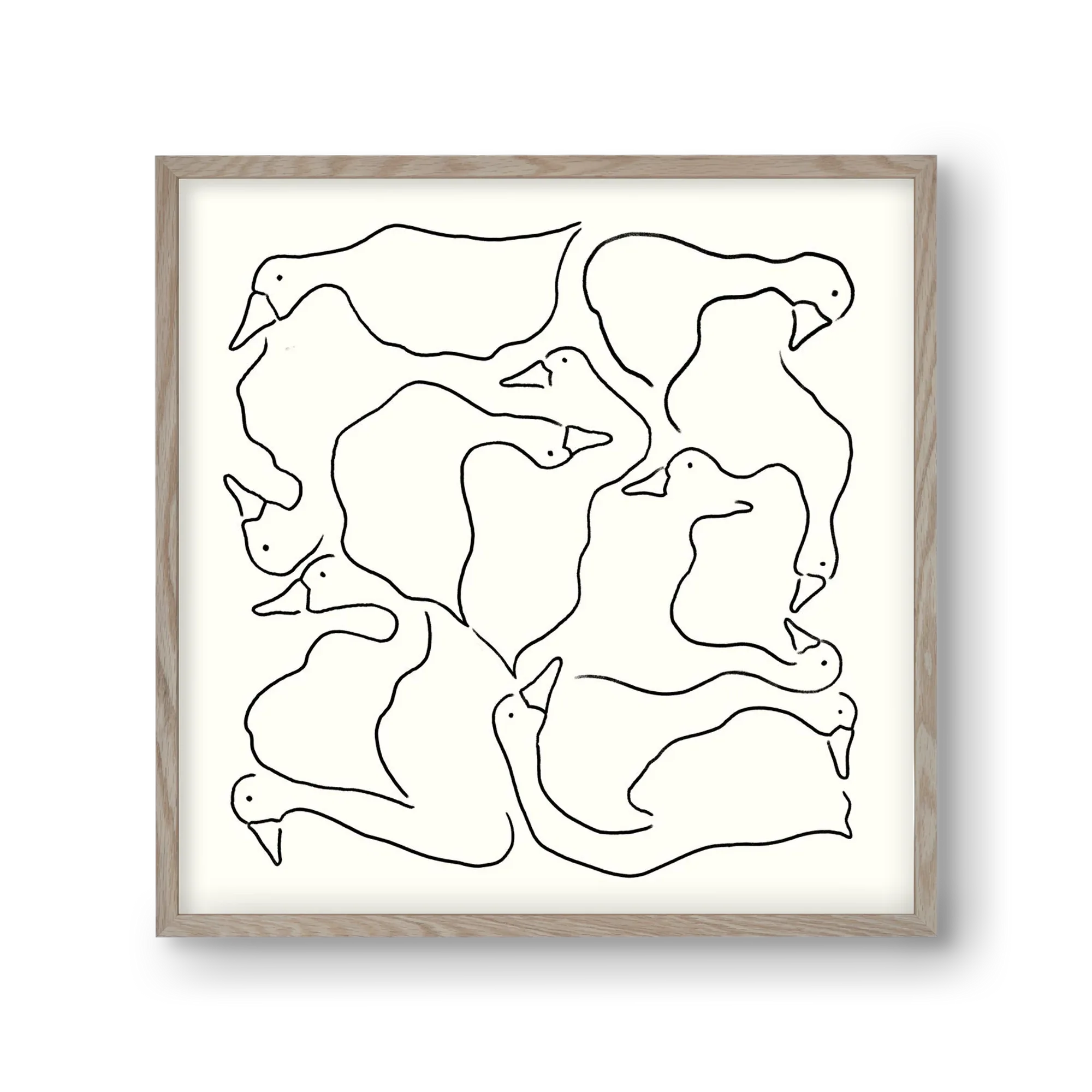 Duck Duck Goose in black and white - artbridge