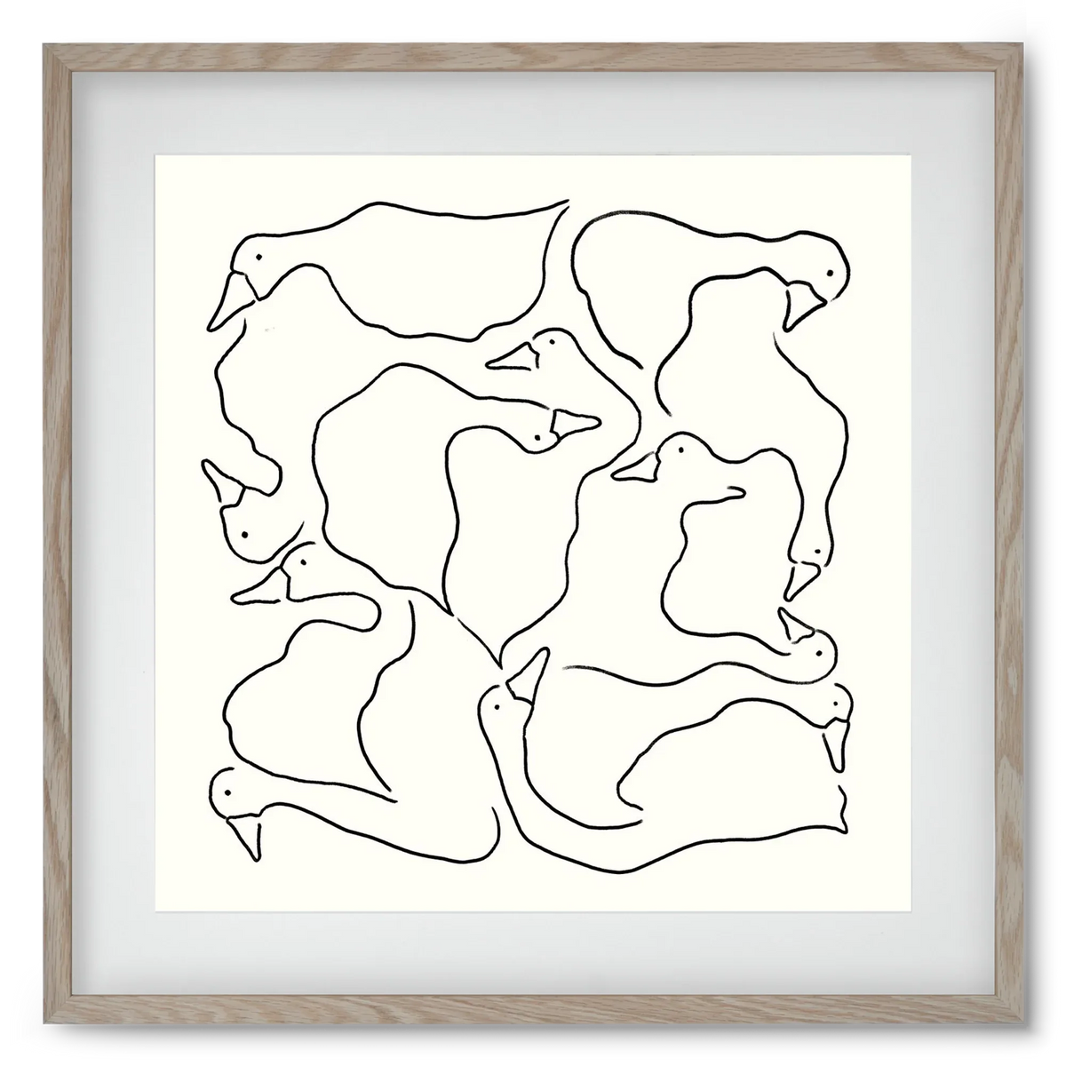 Duck Duck Goose in black and white - artbridge