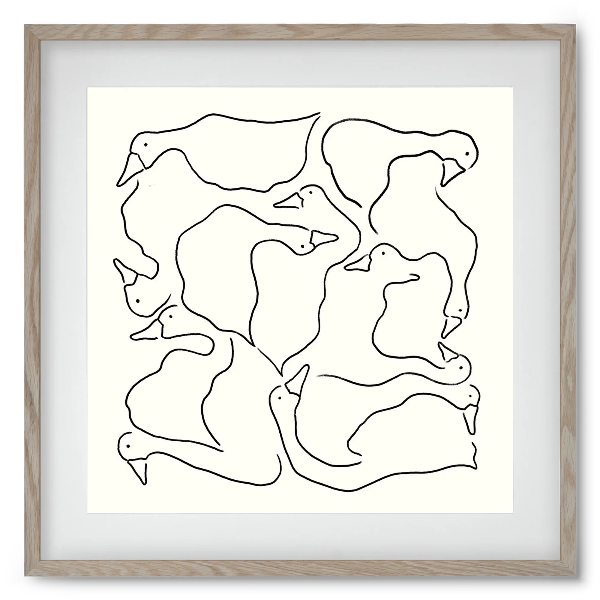 Duck Duck Goose in black and white - artbridge