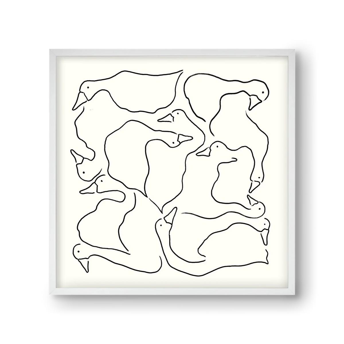 Duck Duck Goose in black and white - artbridge