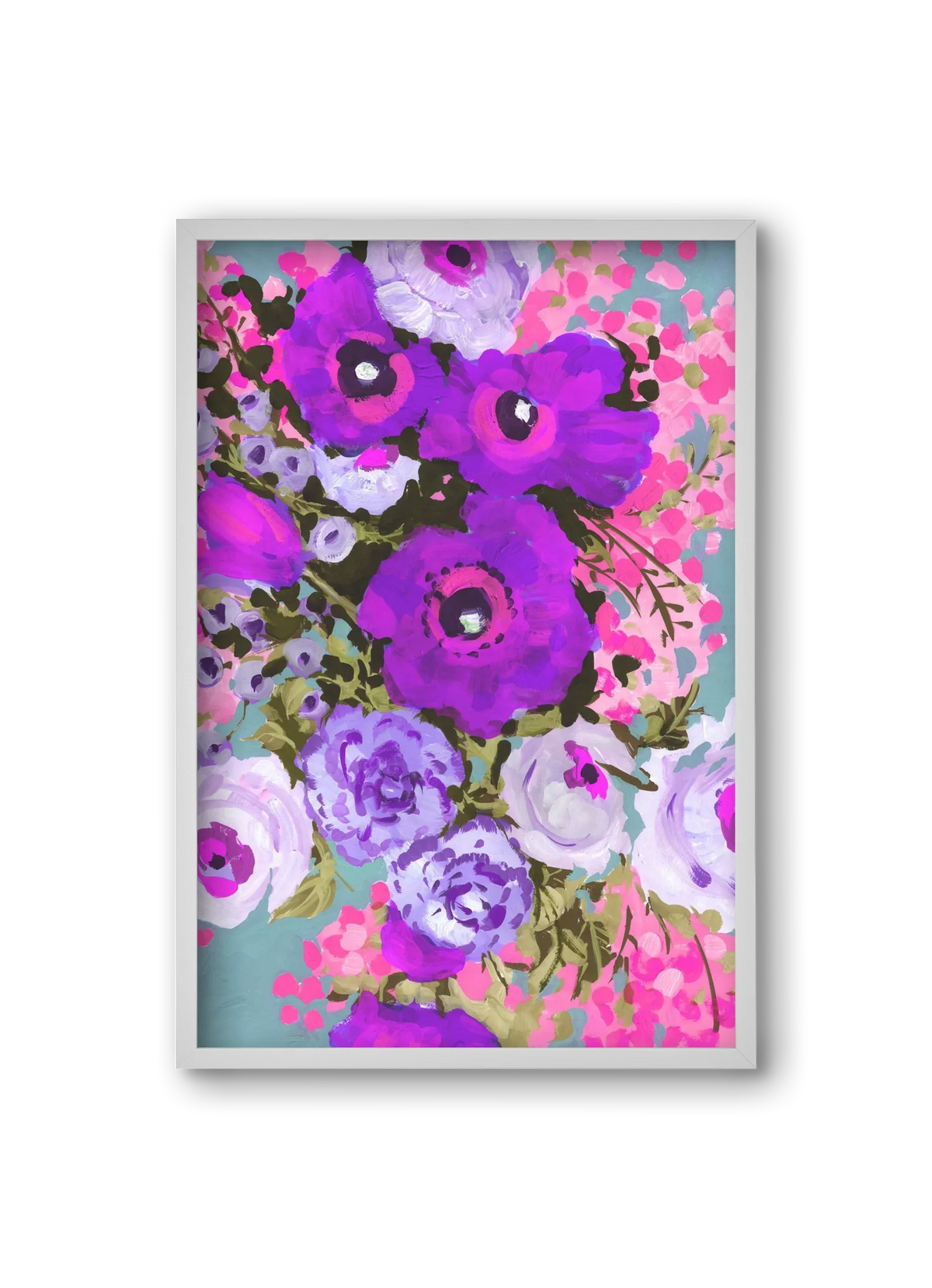 Purple And Rose Pink Bouqe - artbridge