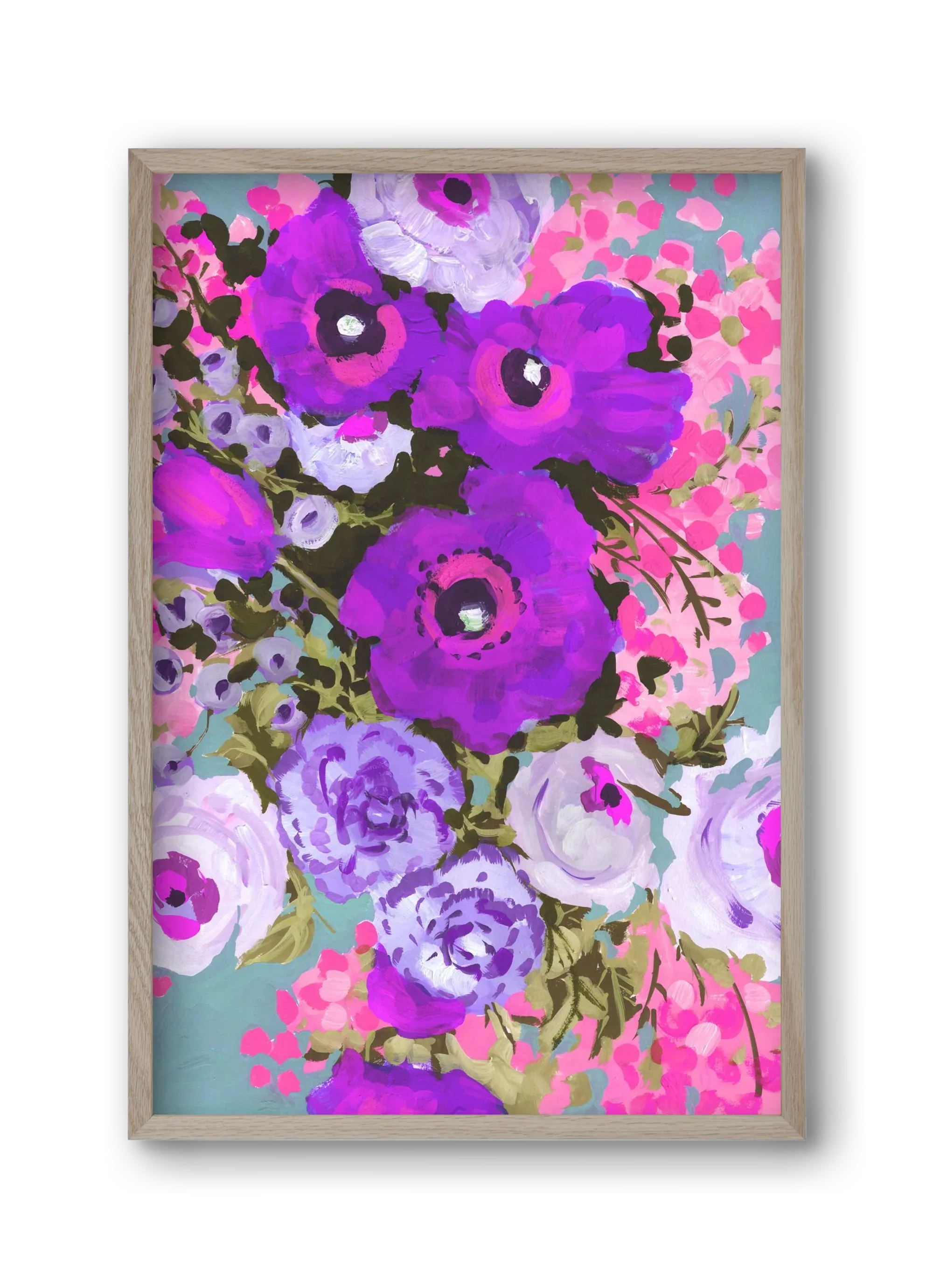 Purple And Rose Pink Bouqe - artbridge