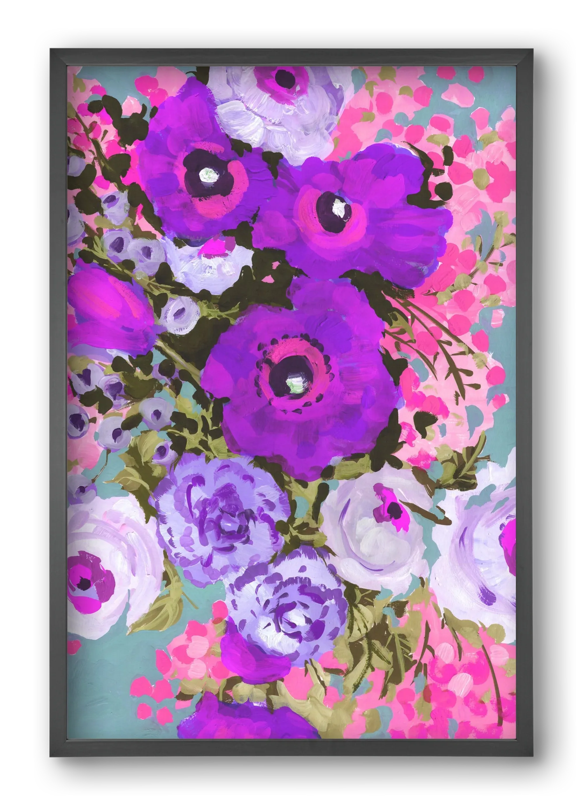 Purple And Rose Pink Bouqe - artbridge
