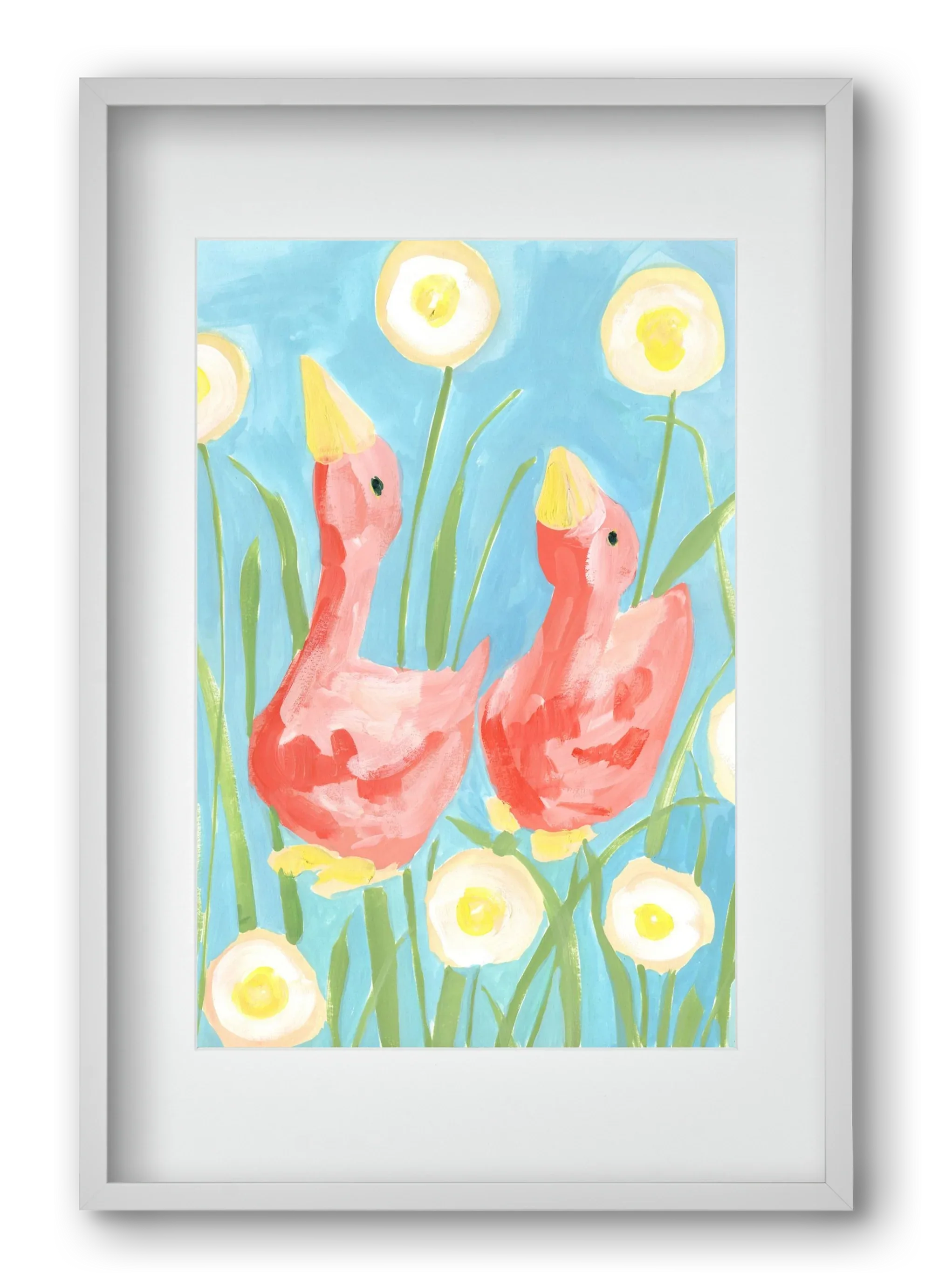 Coral Geese In The Garde - artbridge