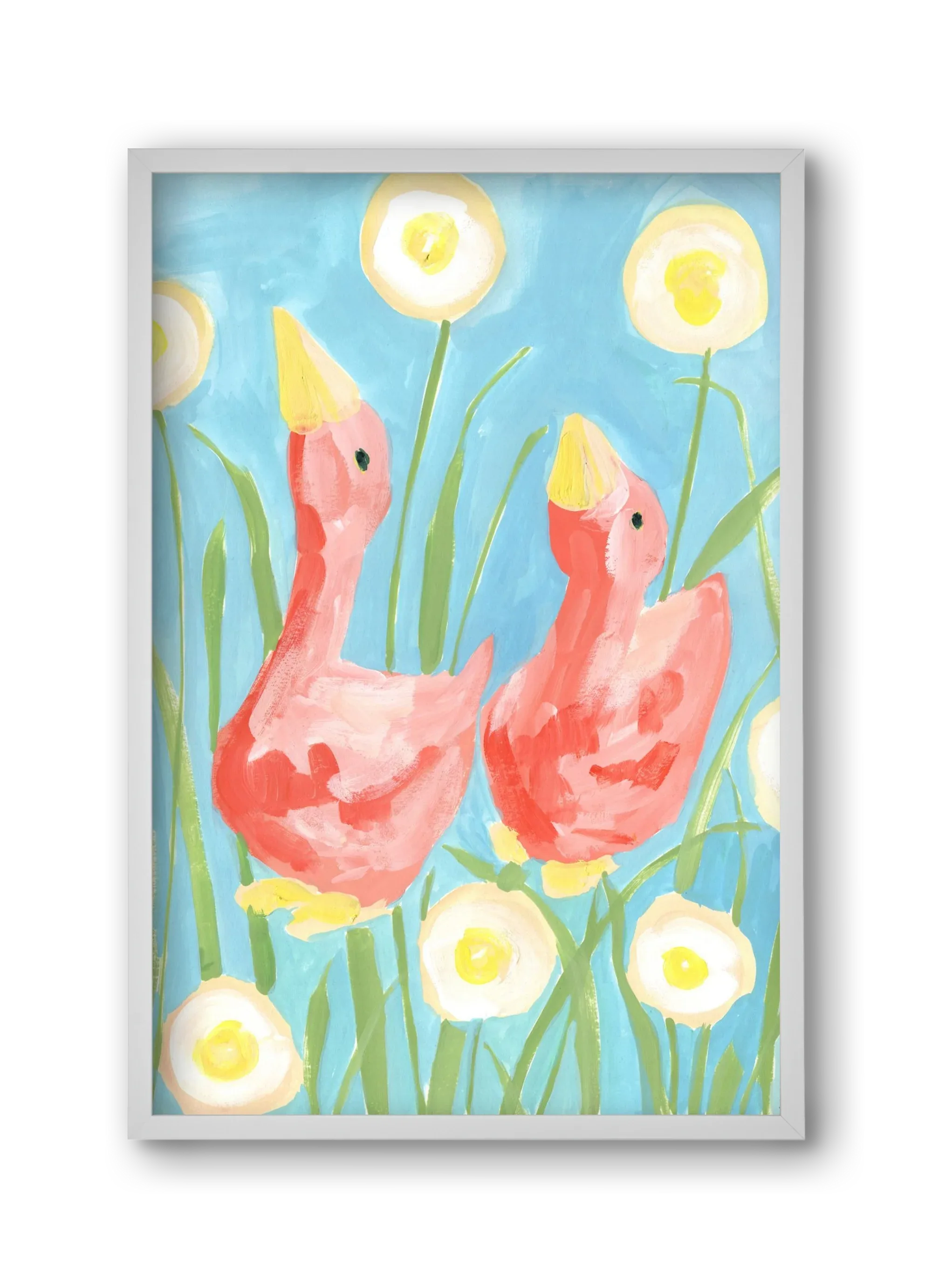 Coral Geese In The Garde - artbridge