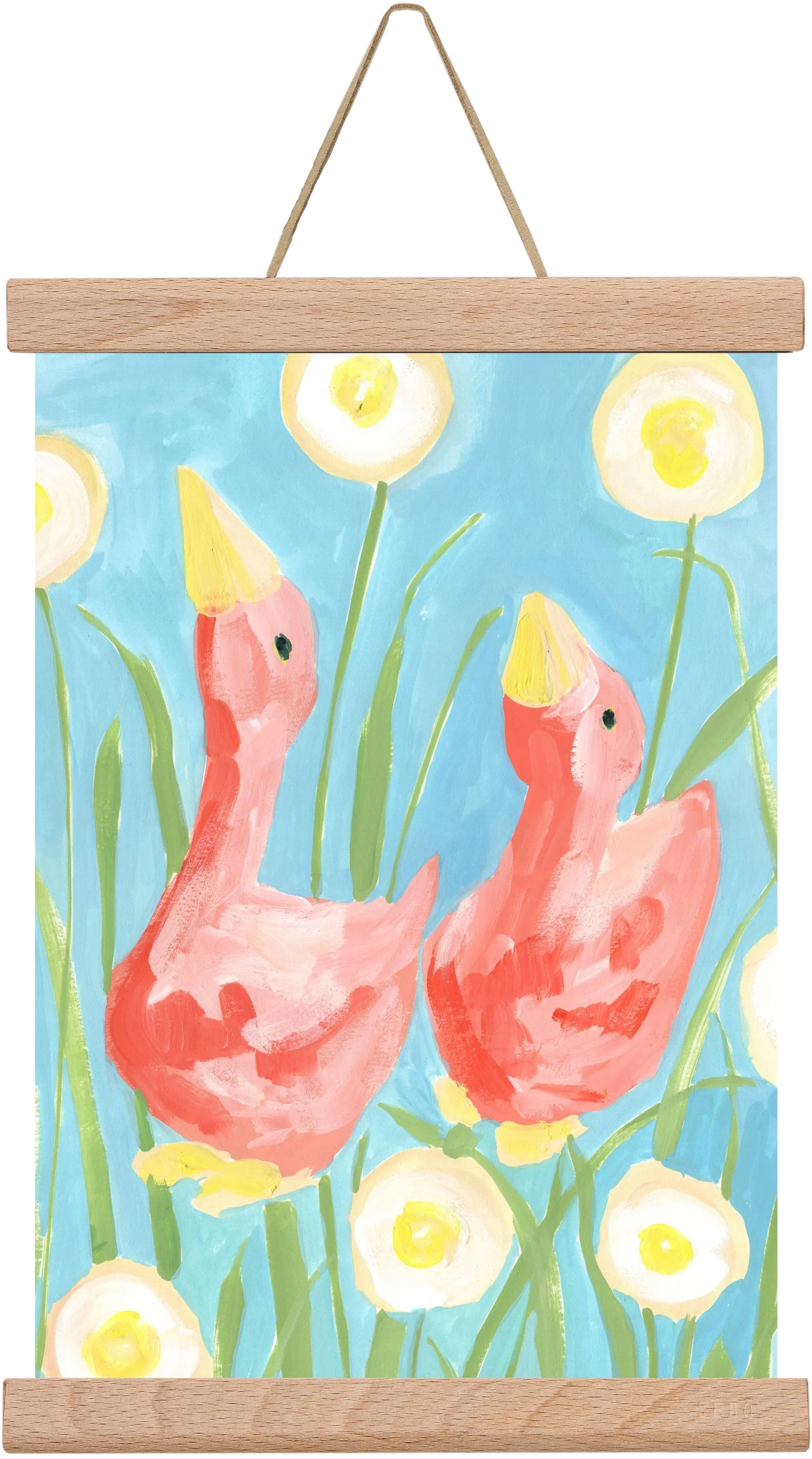 Coral Geese In The Garde - artbridge